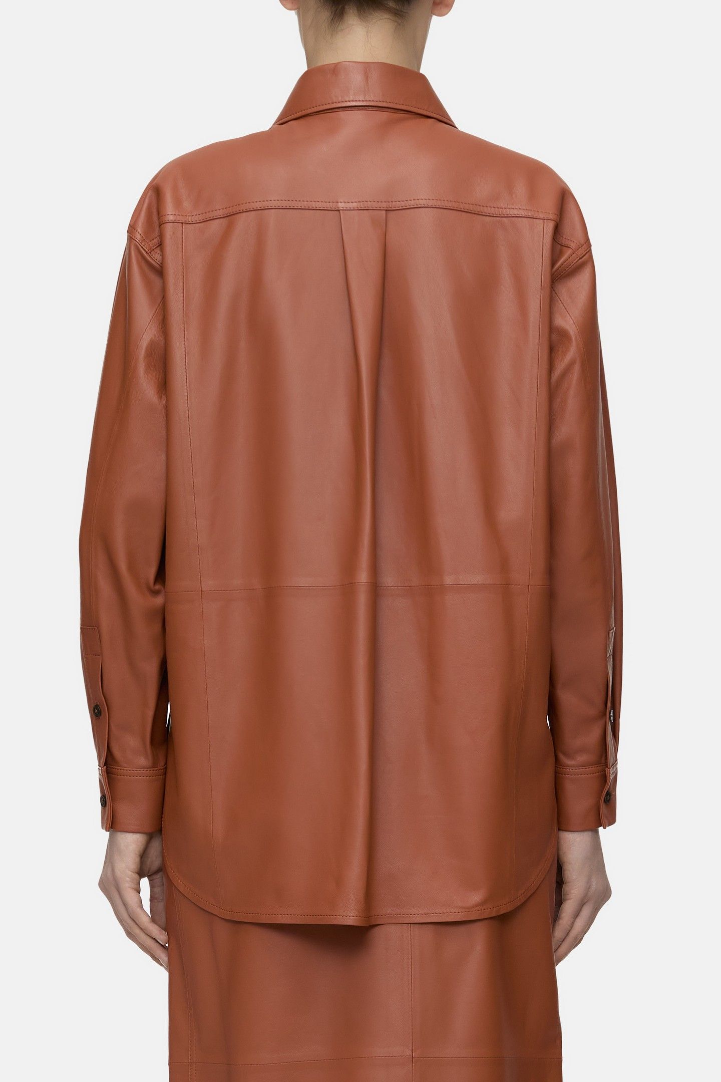 LEATHER SHIRT & BLOUSES FERRO BROWN 3