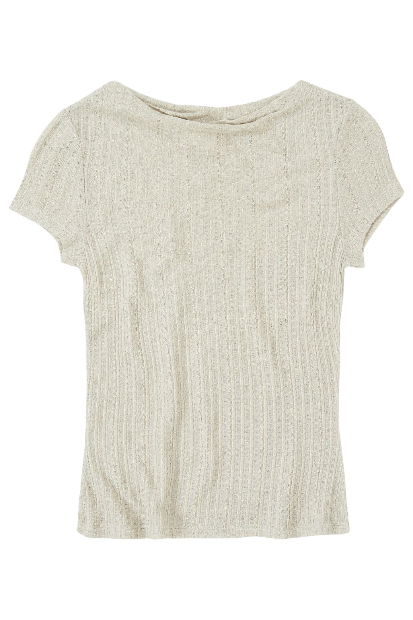 STRAIGHT NECK T-SHIRT T-SHIRTS PASTEL OLIVE 4