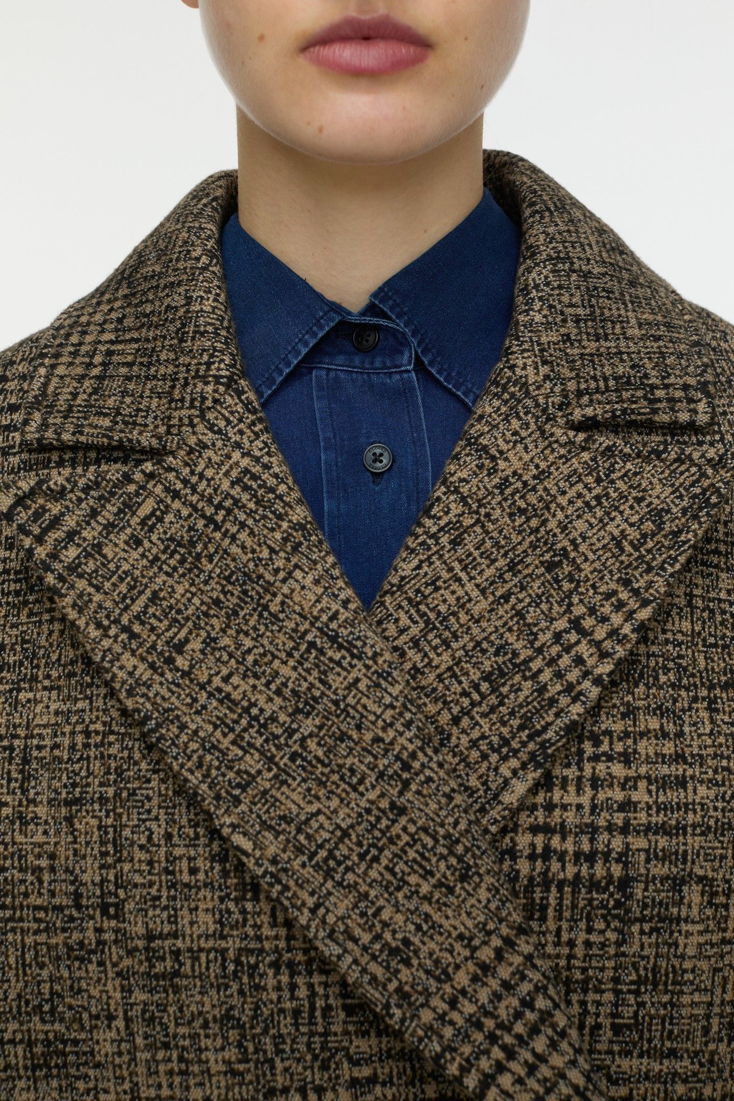 DOUBLE BREASTED COAT JACKET BISCOTTI BROWN 7