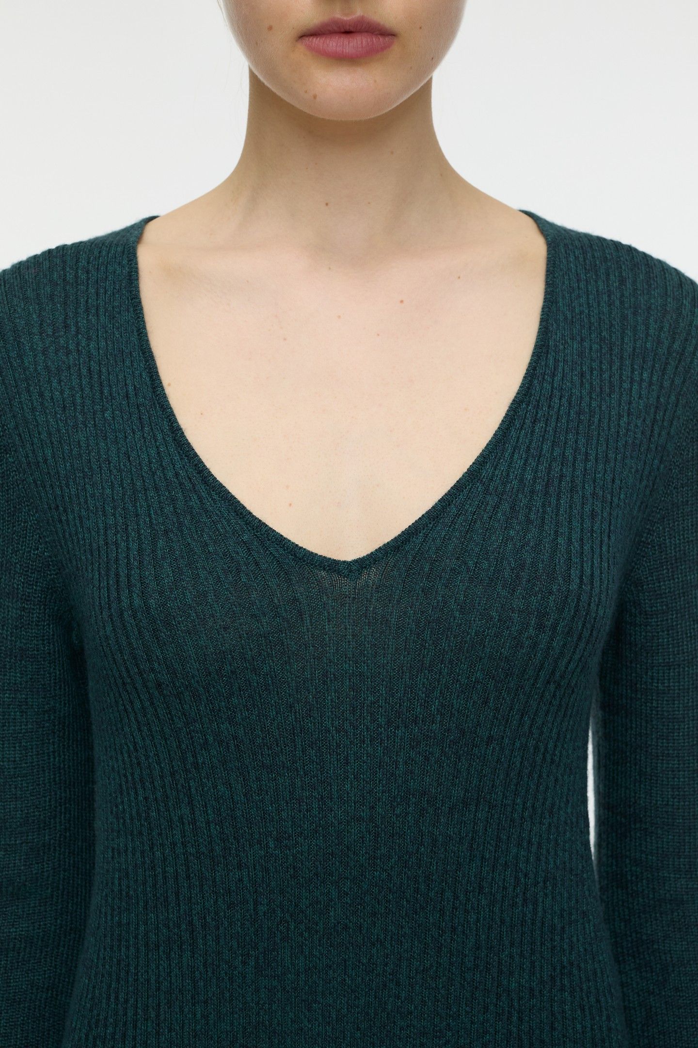 LONG SLEEVE RIB DRESS PINI GREEN 5