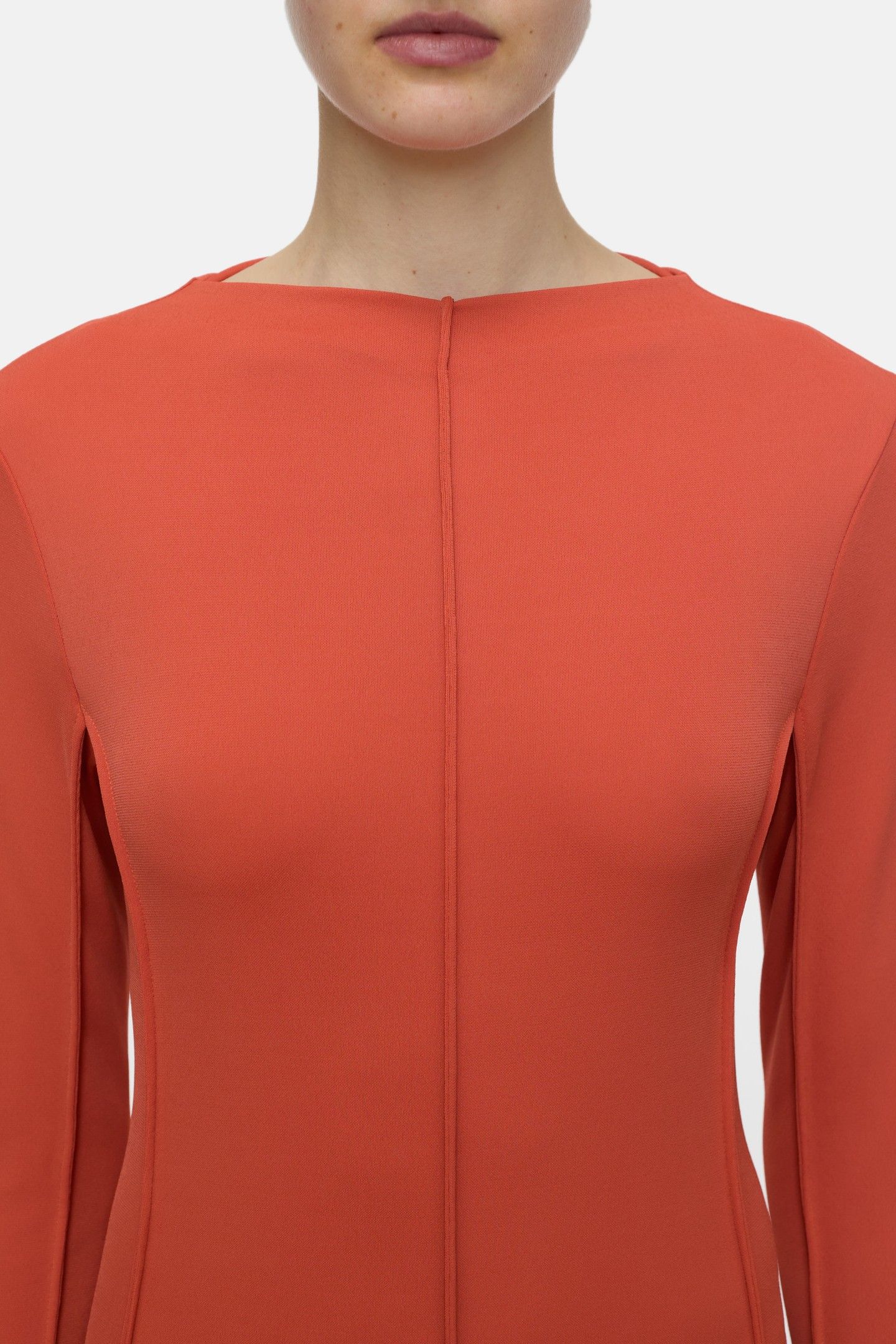 JERSEY DRESS APEROL RED 4