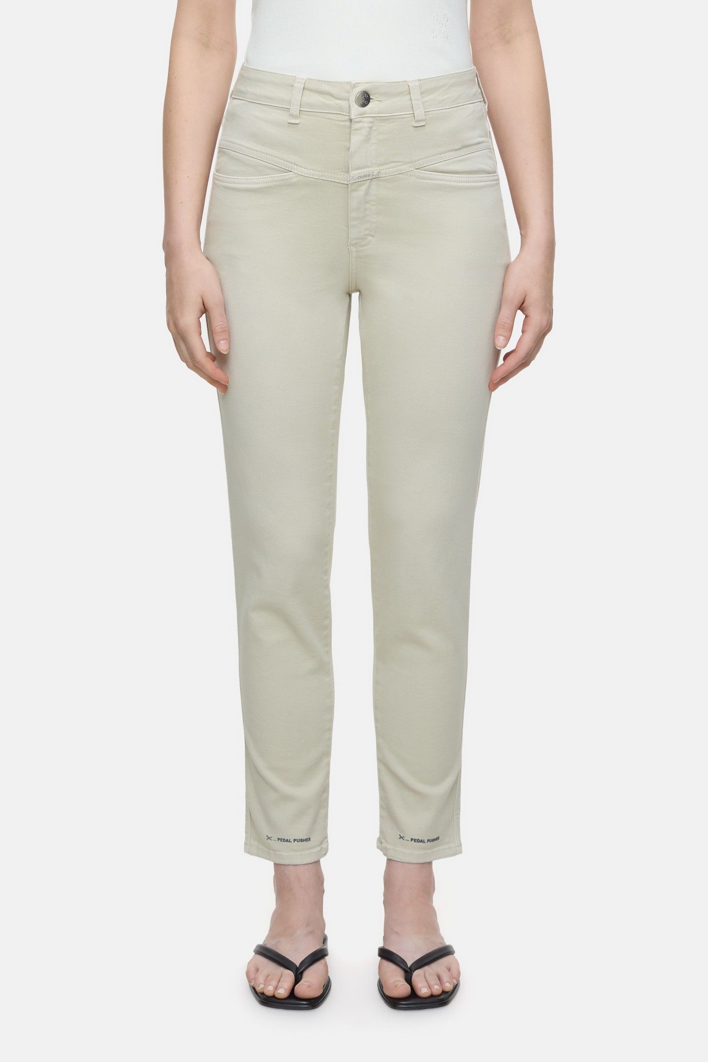PEDAL PUSHER JEANS SABBIA BEIGE 1