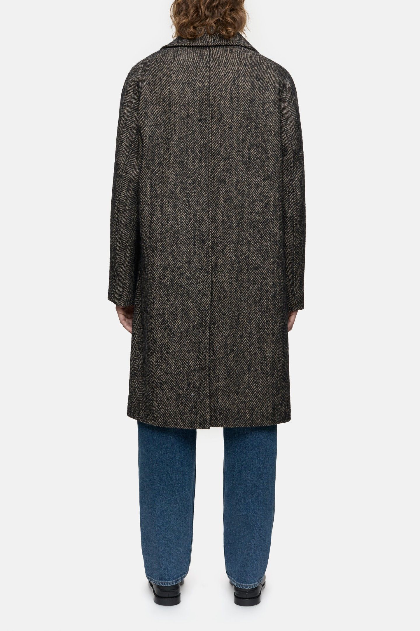 DOUBLE BREASTED COAT JACKET BLACK 3