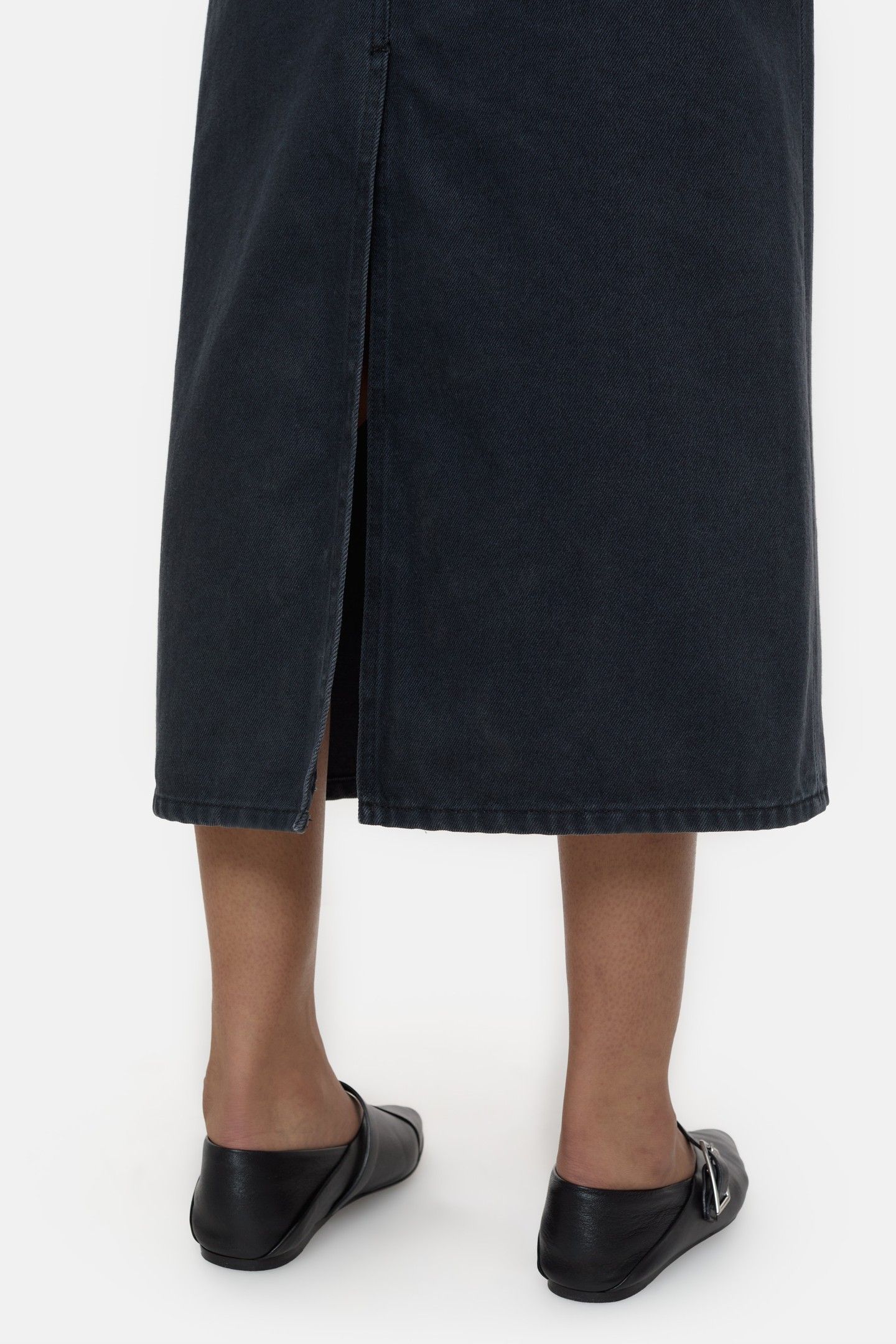 SLIM 5-POCKET SKIRT DARK GREY 3
