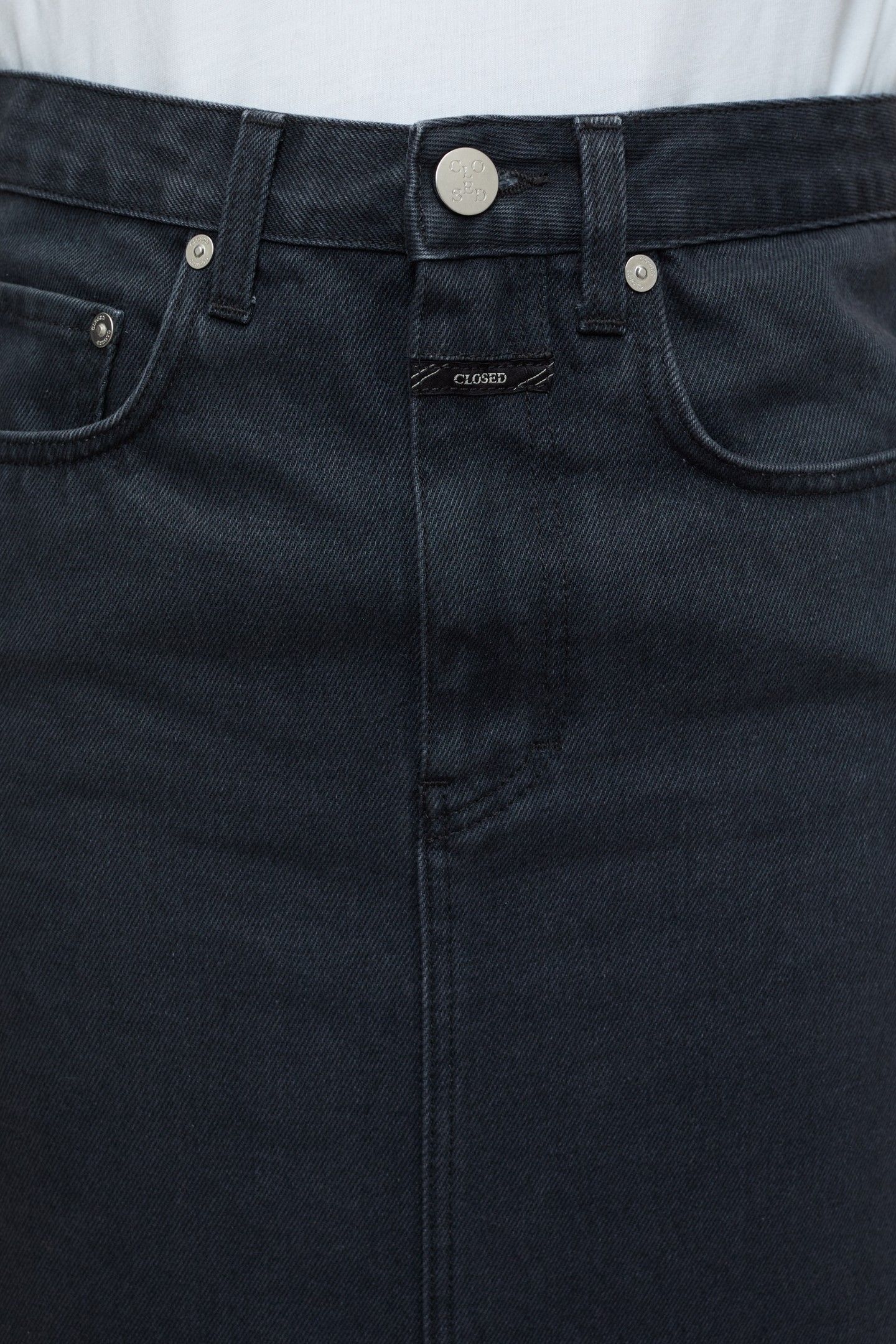 SLIM 5-POCKET SKIRT DARK GREY 4