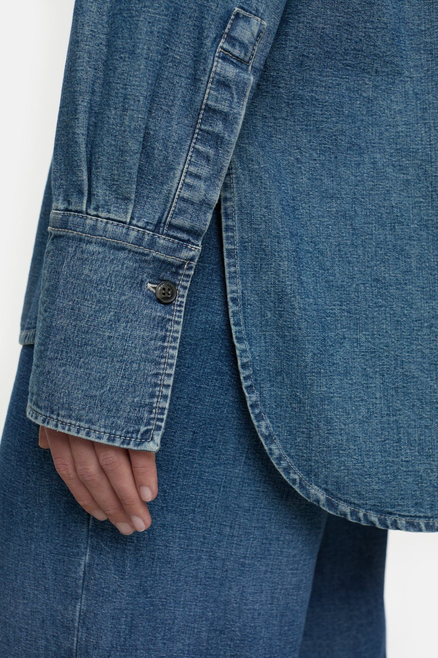 FITTED UTILITY SHIRT & BLOUSES MID BLUE 4