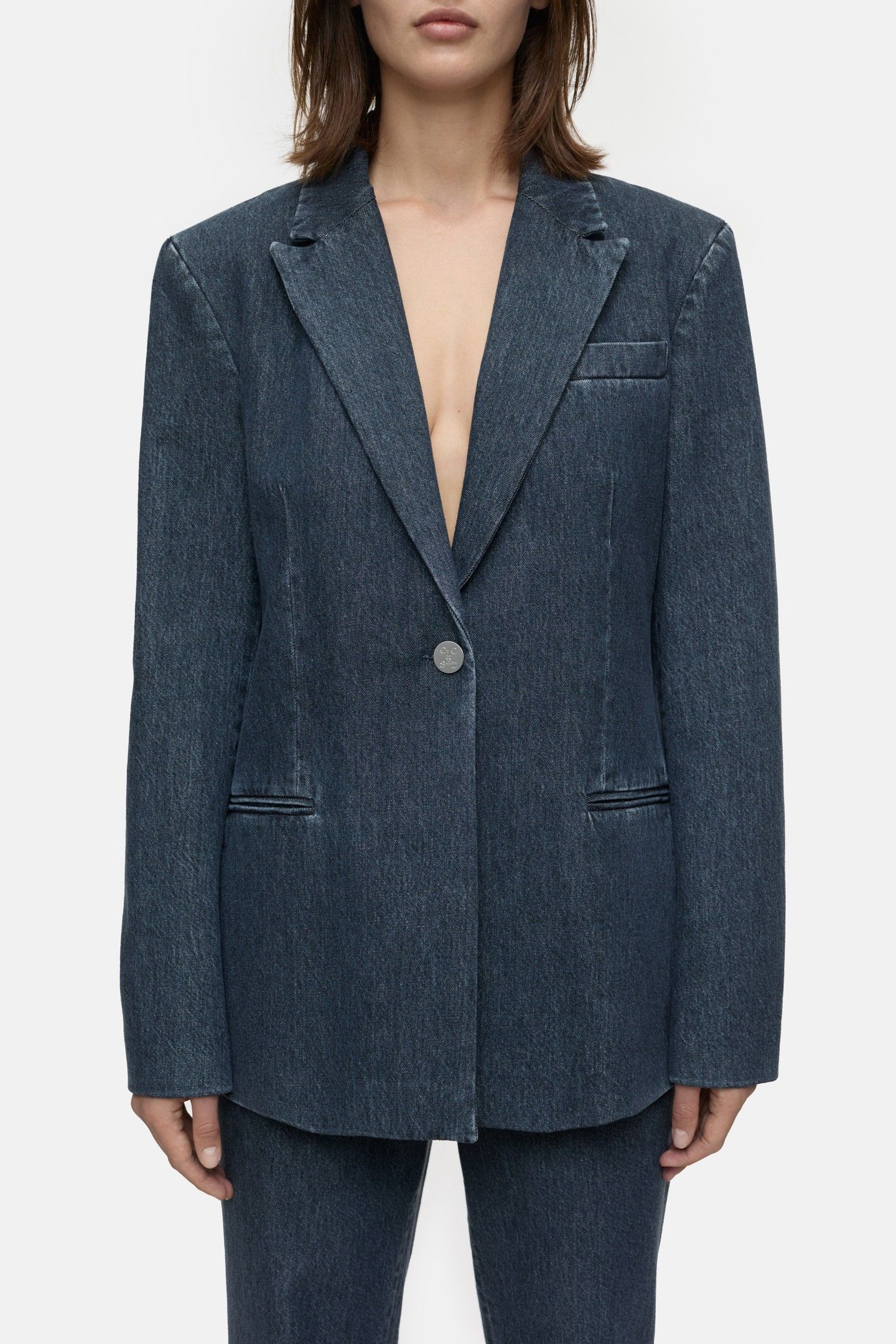 SLIM BLAZER DARK BLUE 1
