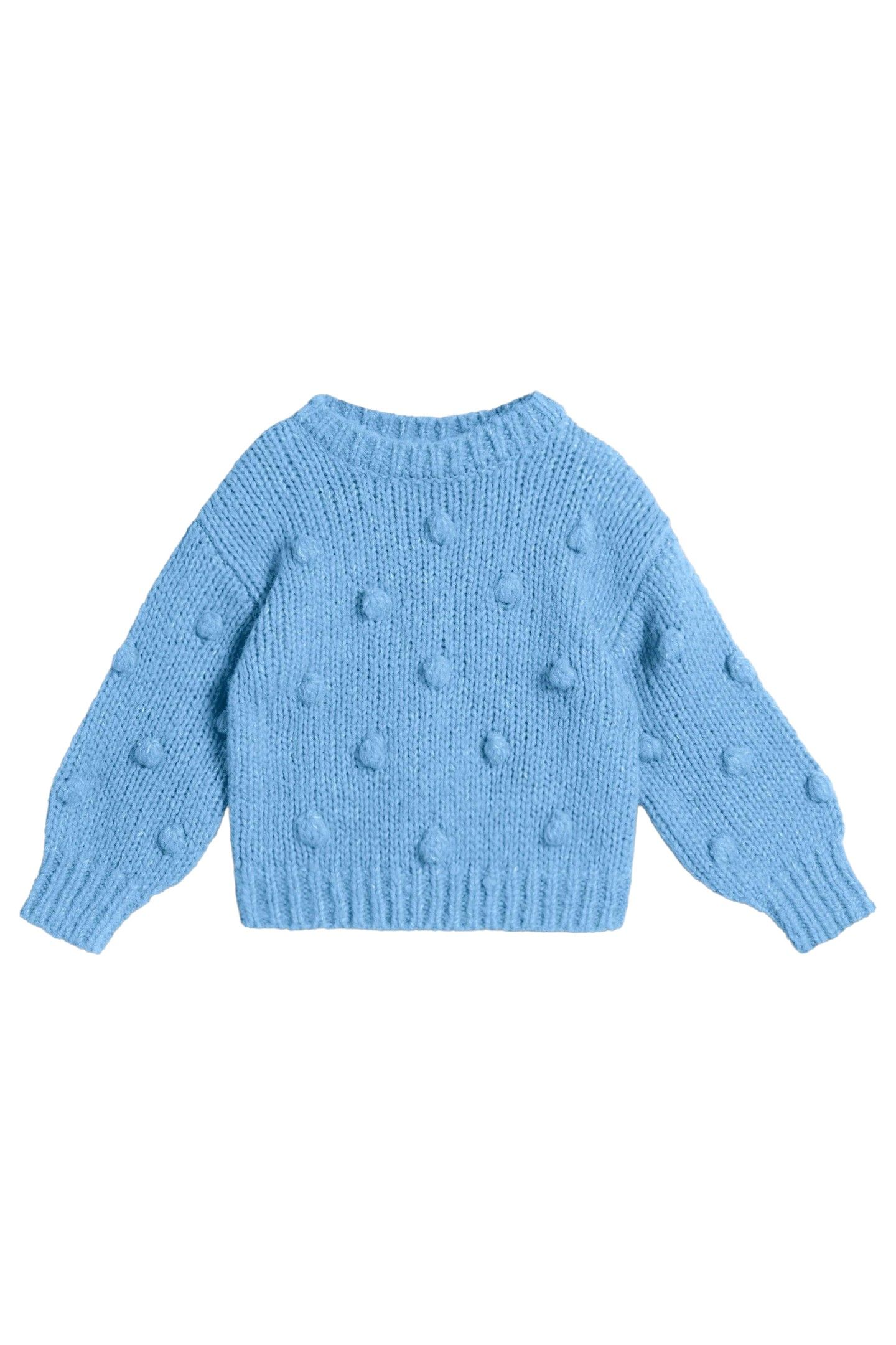 POM POM JUMPER BRIGHT BLUE 2