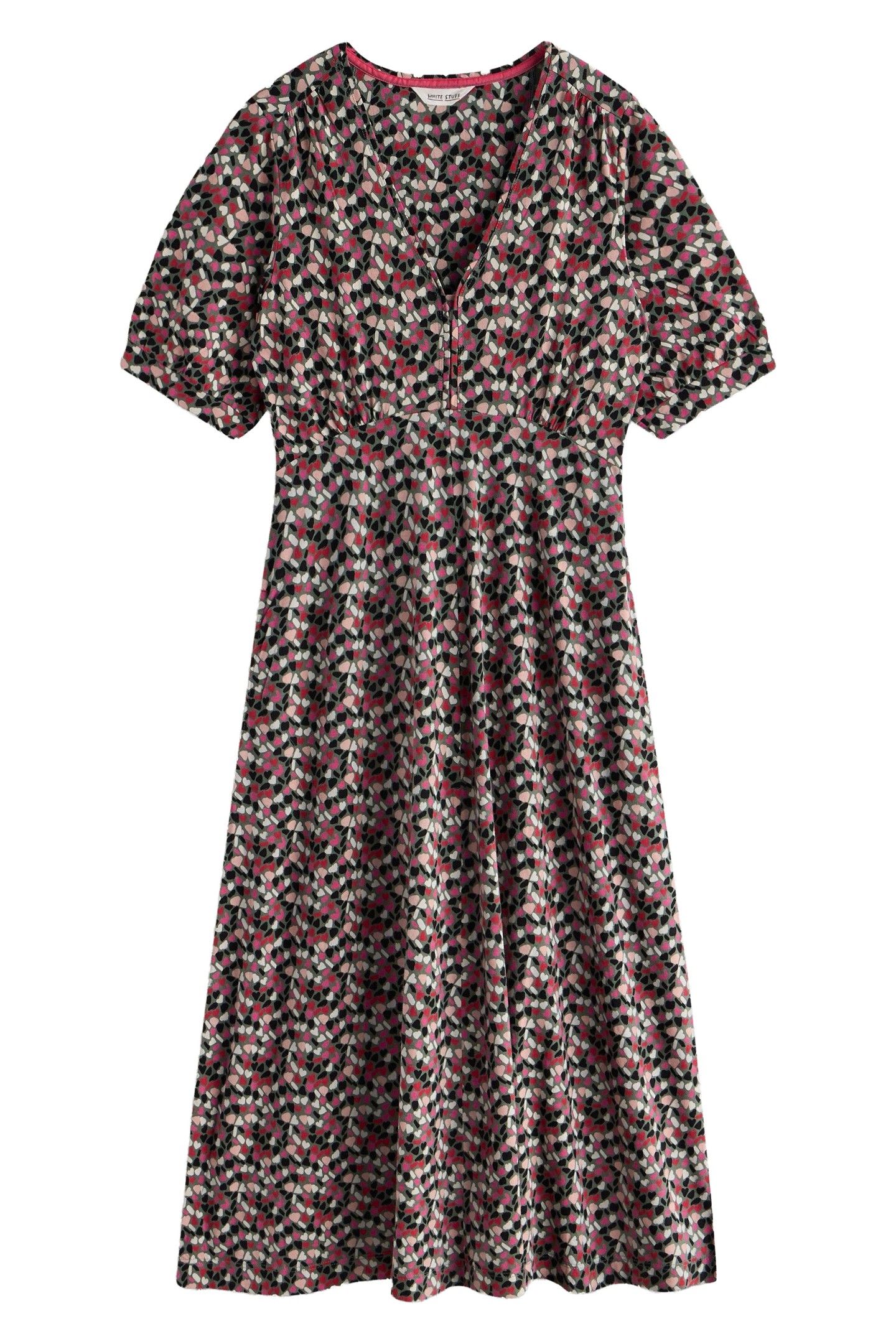 MEGAN JERSEY DRESS GREEN MULTI 3