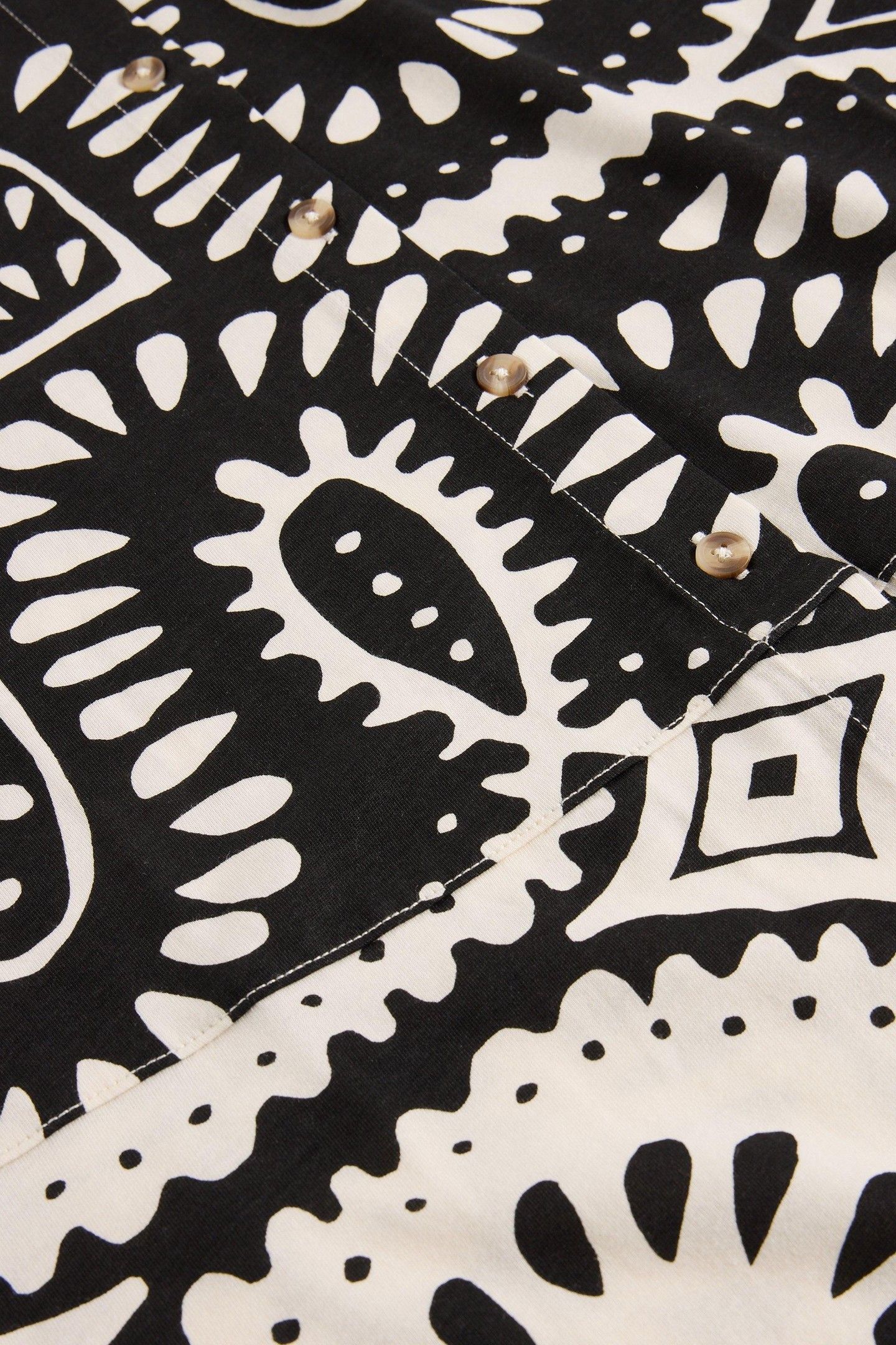 RUA JERSEY SHIRT DRESS BLACK PRINT 4