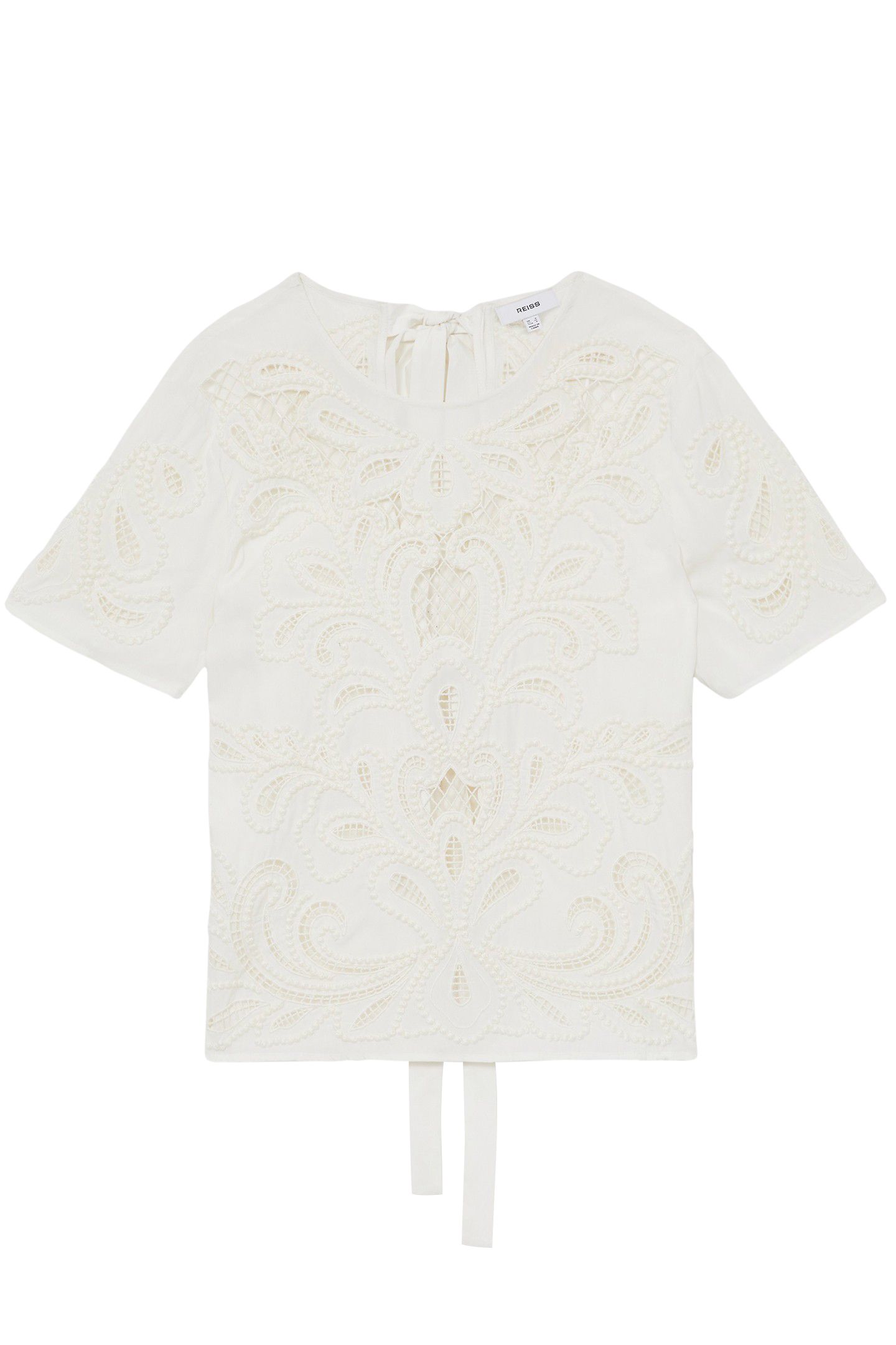 FLORAL CUT OUT TOP IVORY 4