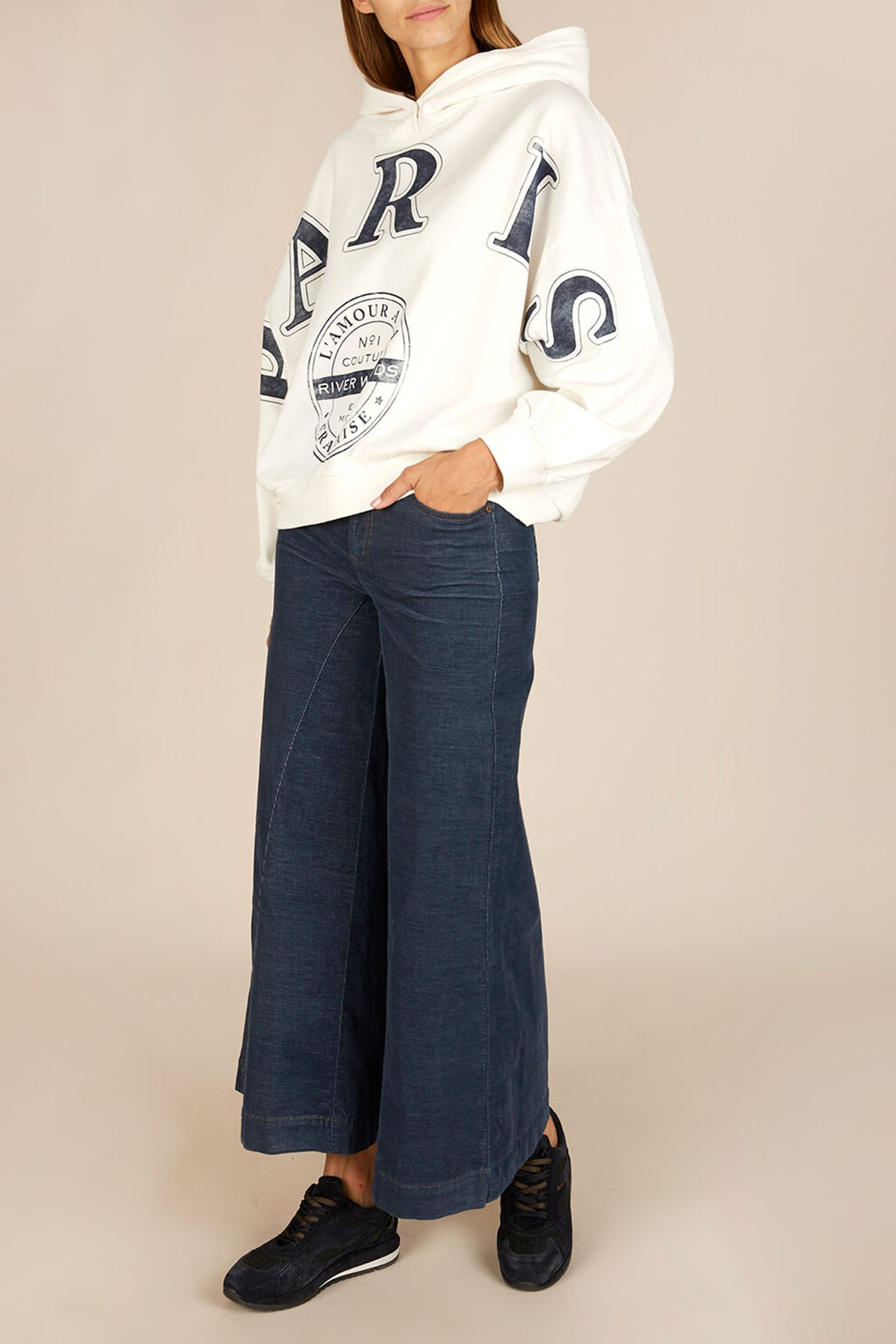 FLARED COTTON JEANS IN BLUE 3