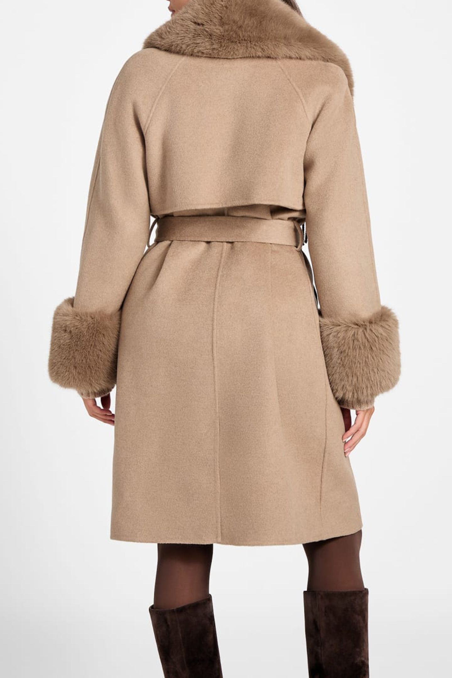 MARCIANO BY GUESS LILIANA COAT SILK TAUPE 7
