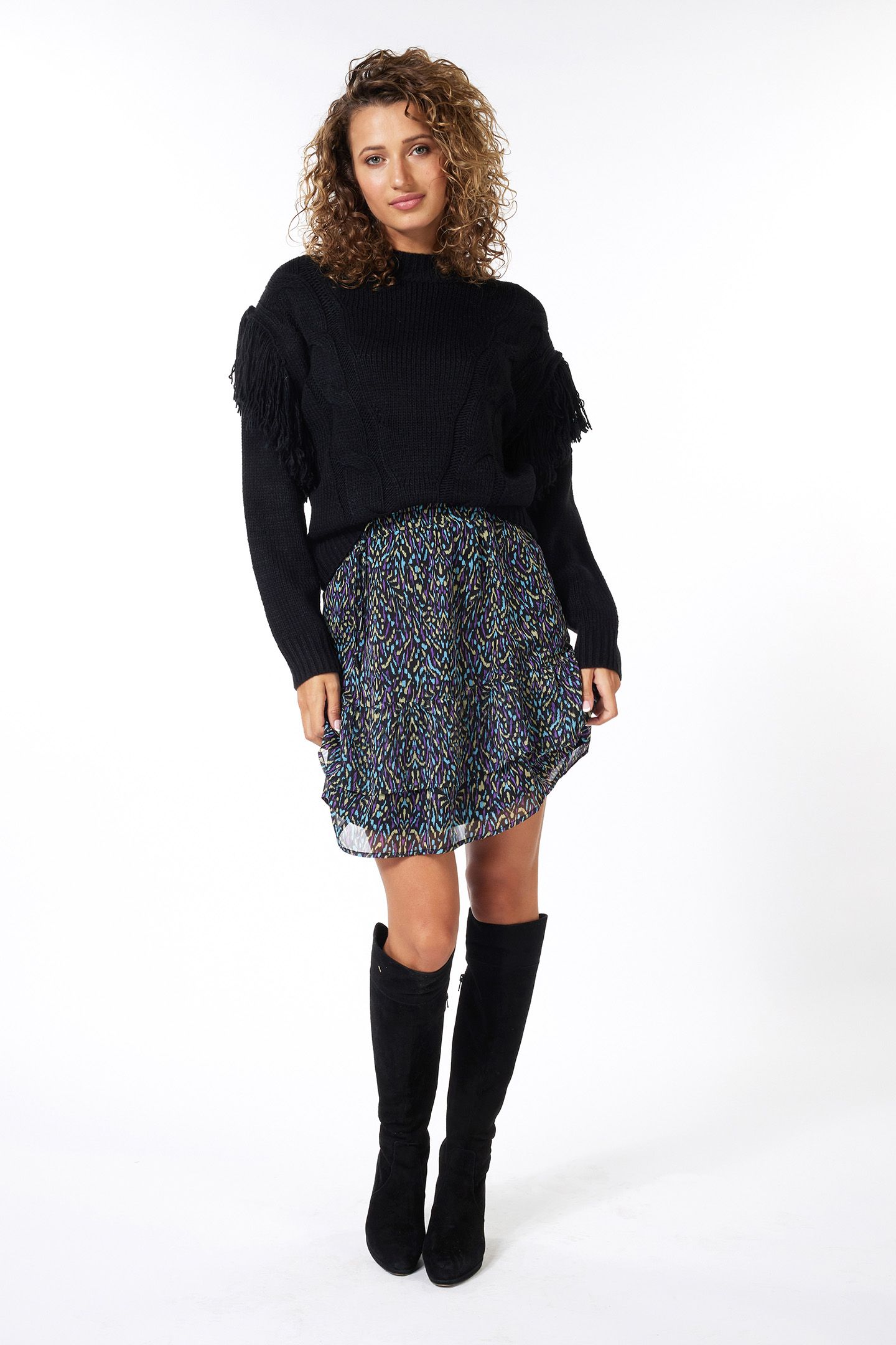SKIRT SHORT MAGICAL EARTH PRINT 2
