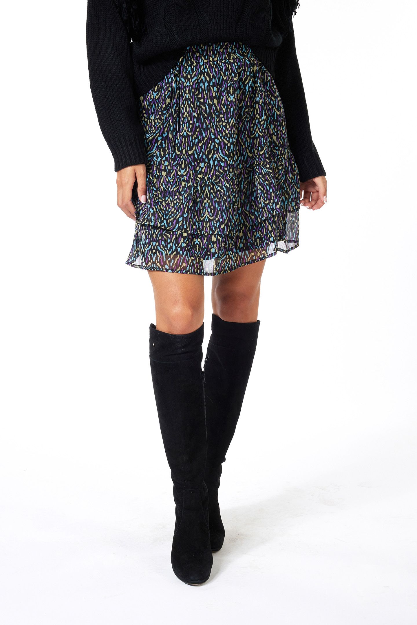 SKIRT SHORT MAGICAL EARTH PRINT 1