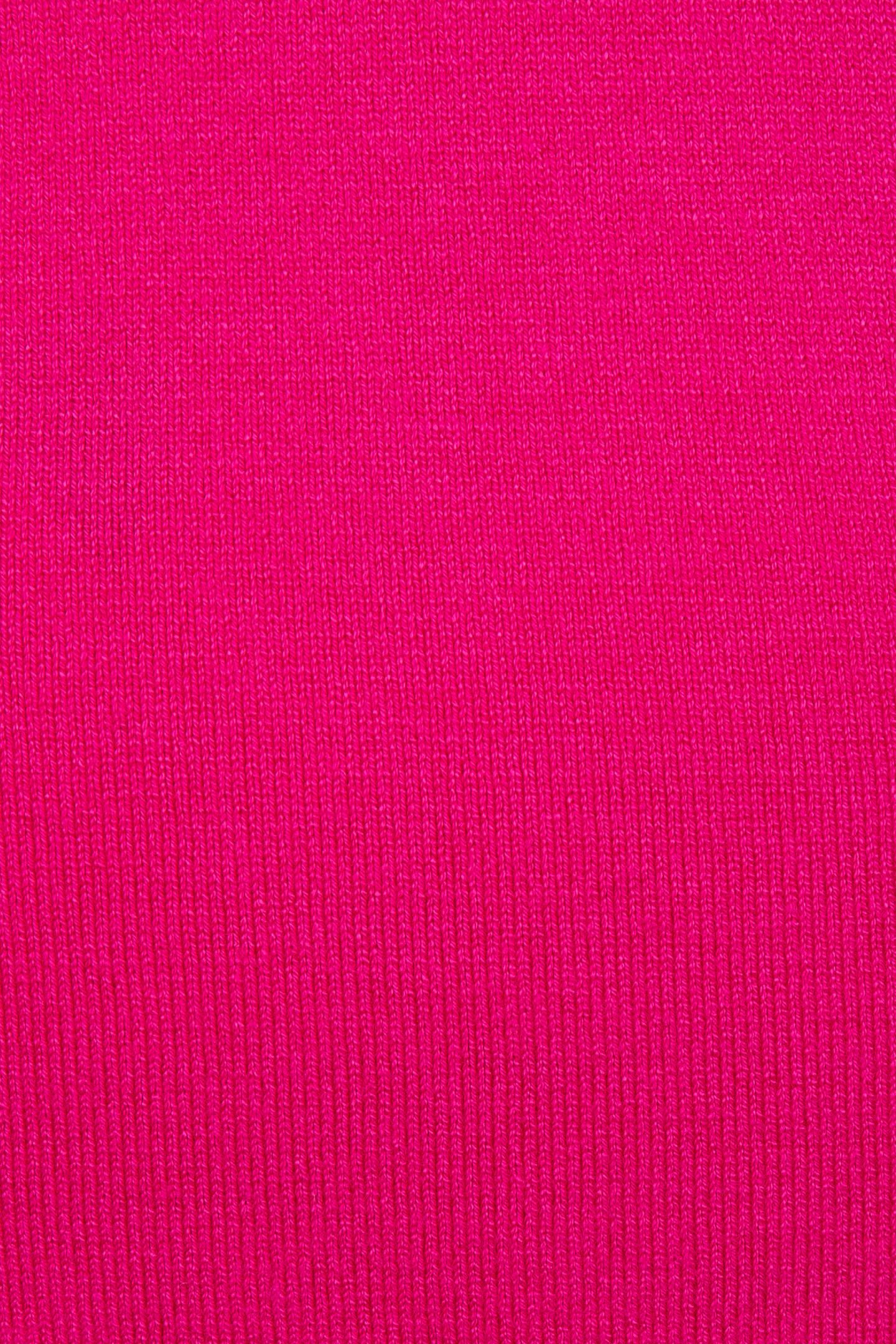 TOP SLVLSS RIBBED COL BASIC KNIT FUCHSIA 5