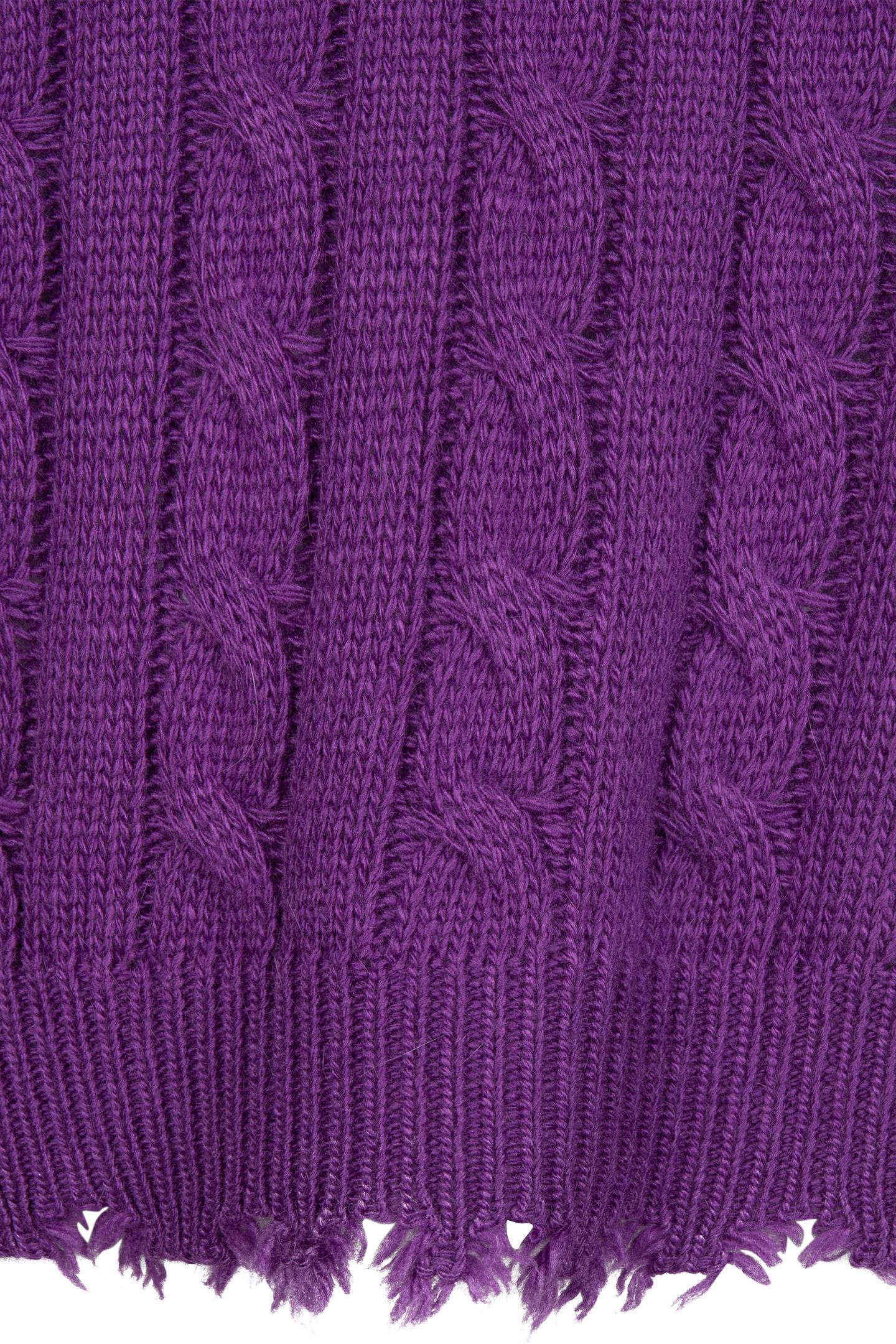 SWEATER CABLES RAW EDGE DEEP LAVENDER 8