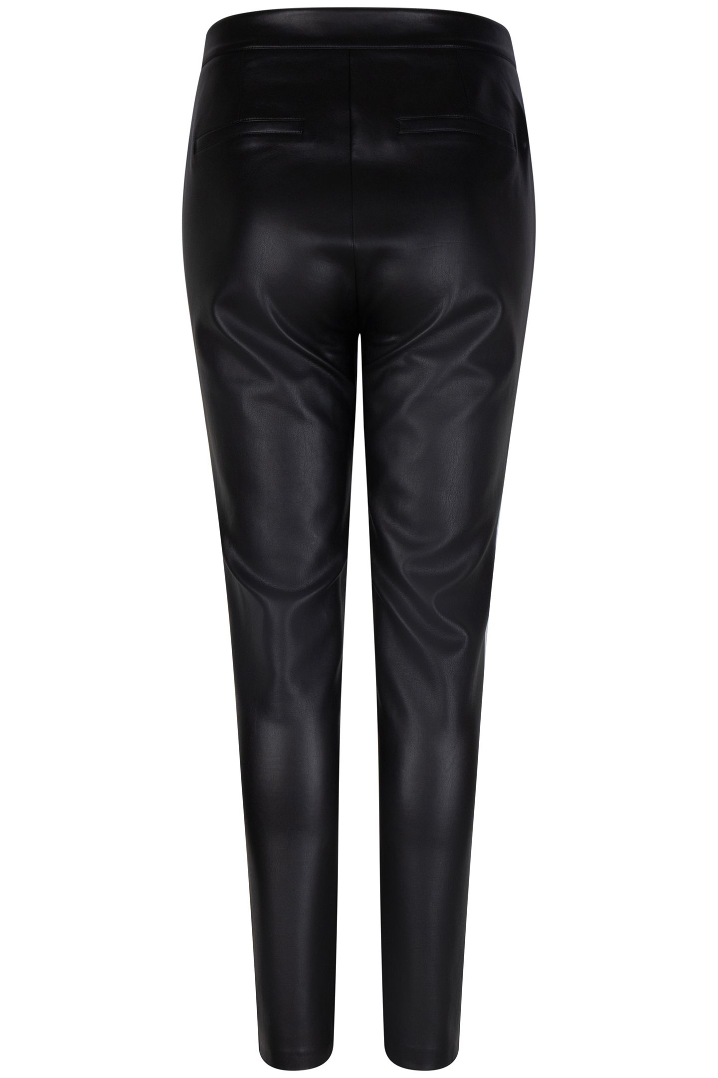 TROUSERS BUTTON CLOSURE PU BLACK 4
