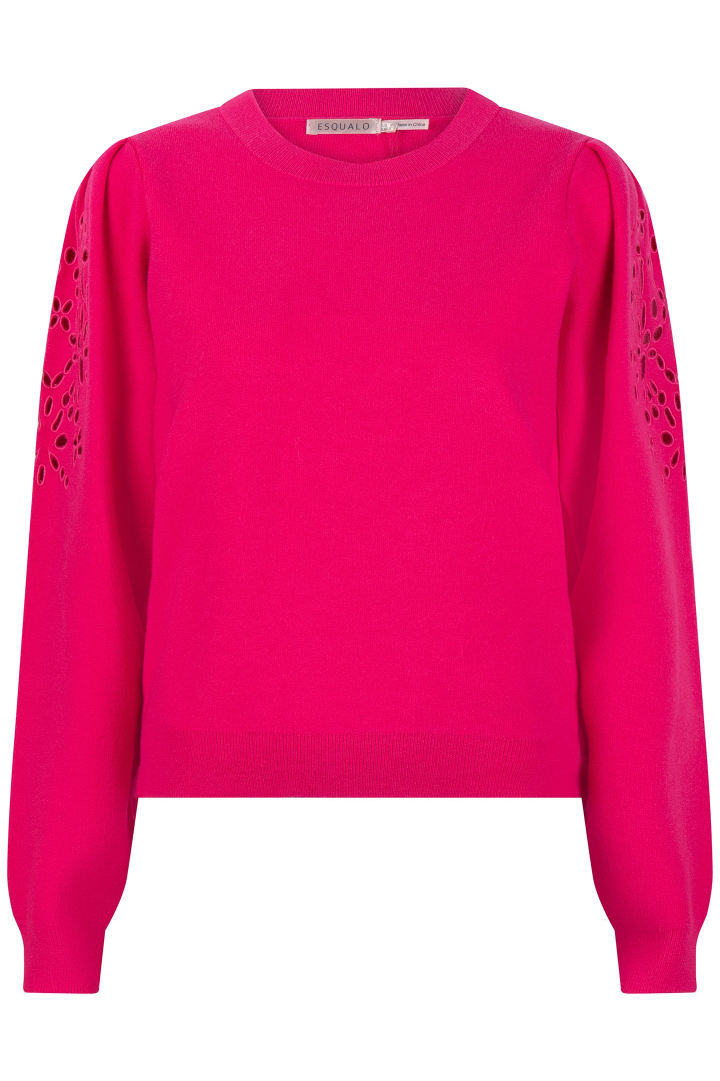SWEATER EMBROIDERY ANGLAISE FUCHSIA 6