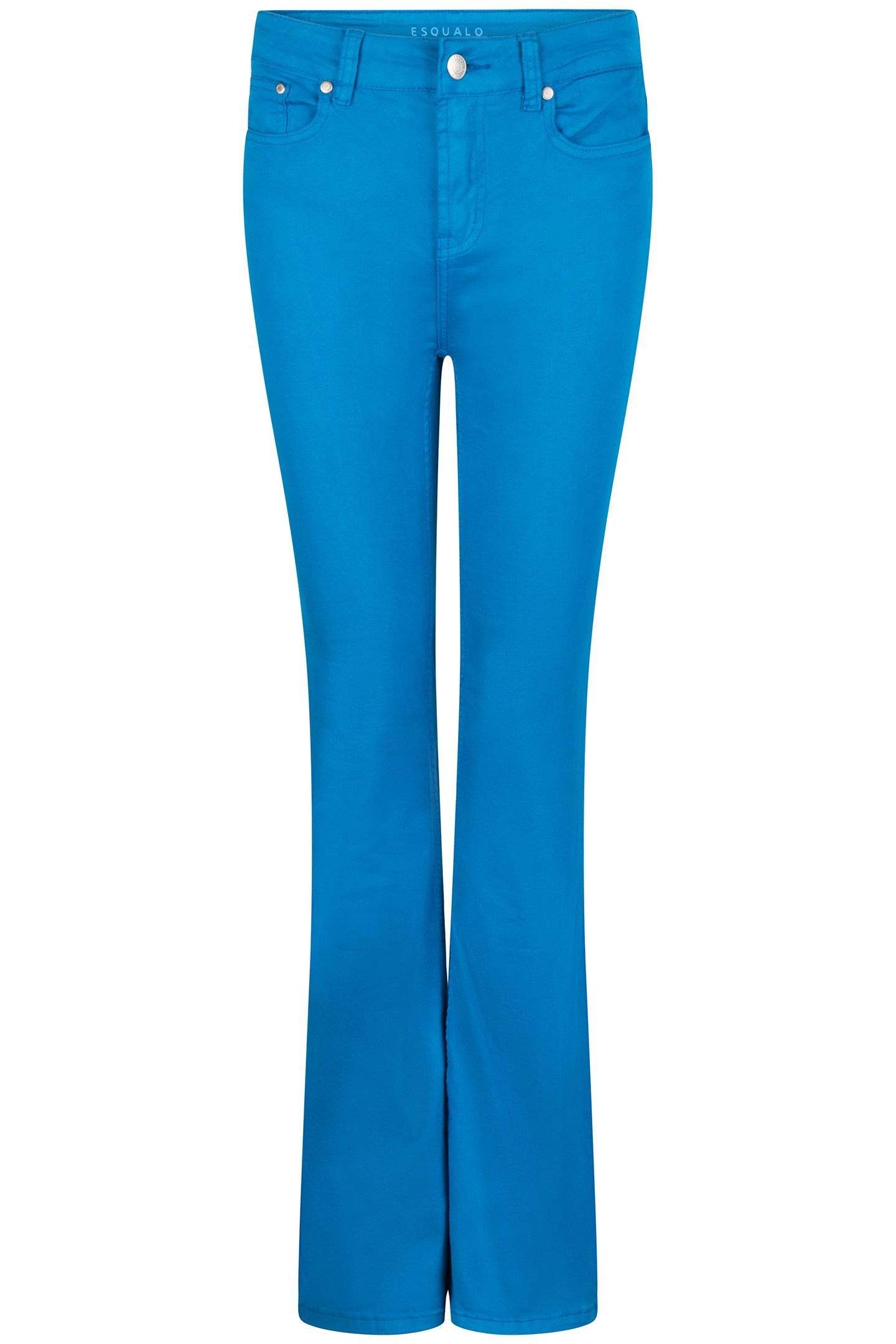 TROUSERS COLORED DENIM FLAIR PETROL 3