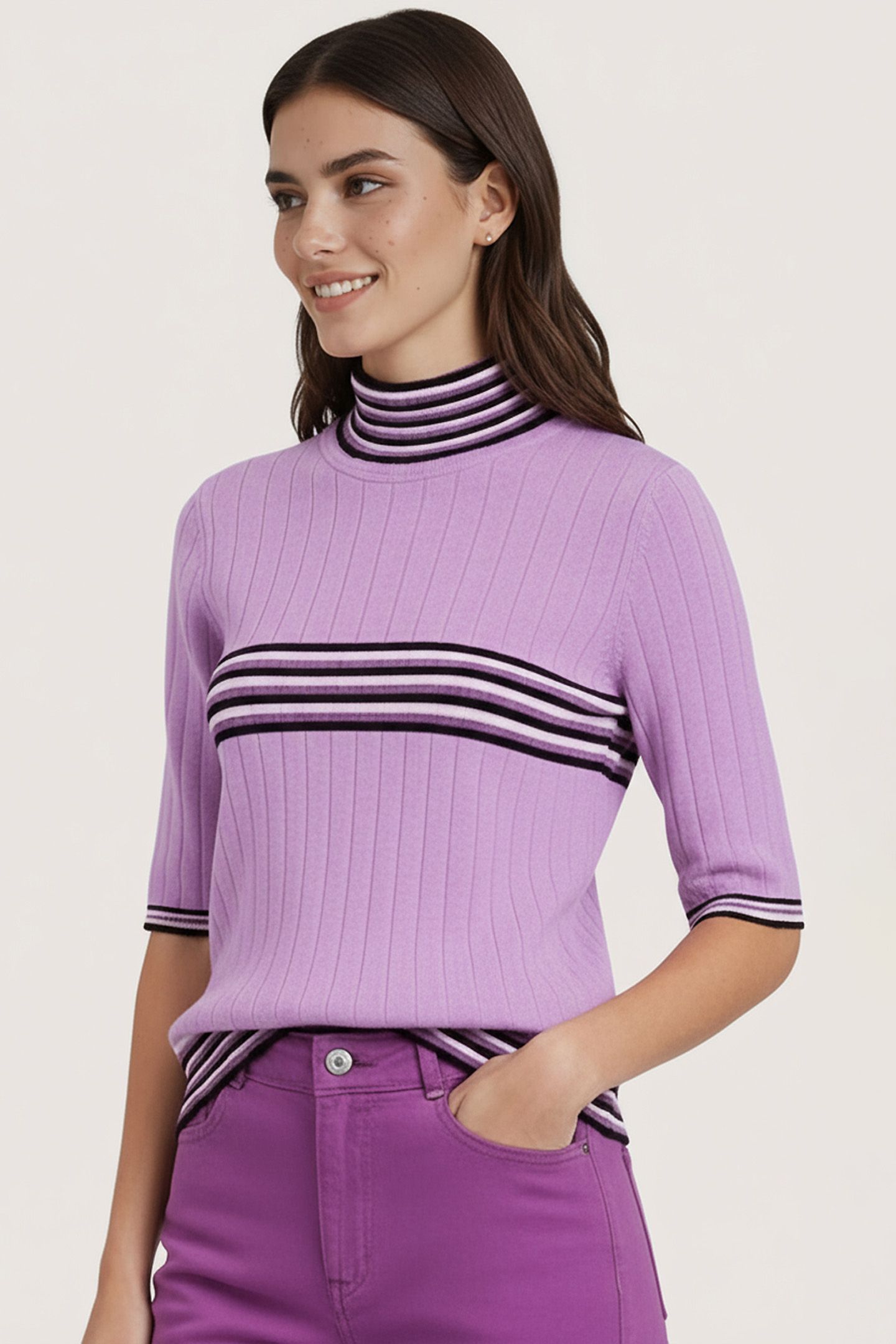 TOP COL SCALLOPED EDGES LILAC 1