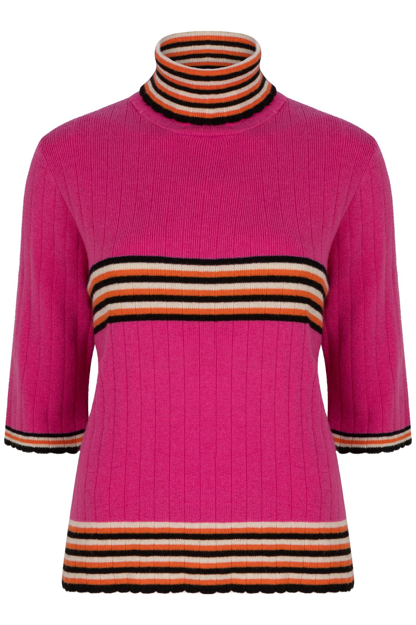 TOP COL SCALLOPED EDGES FUCHSIA 5