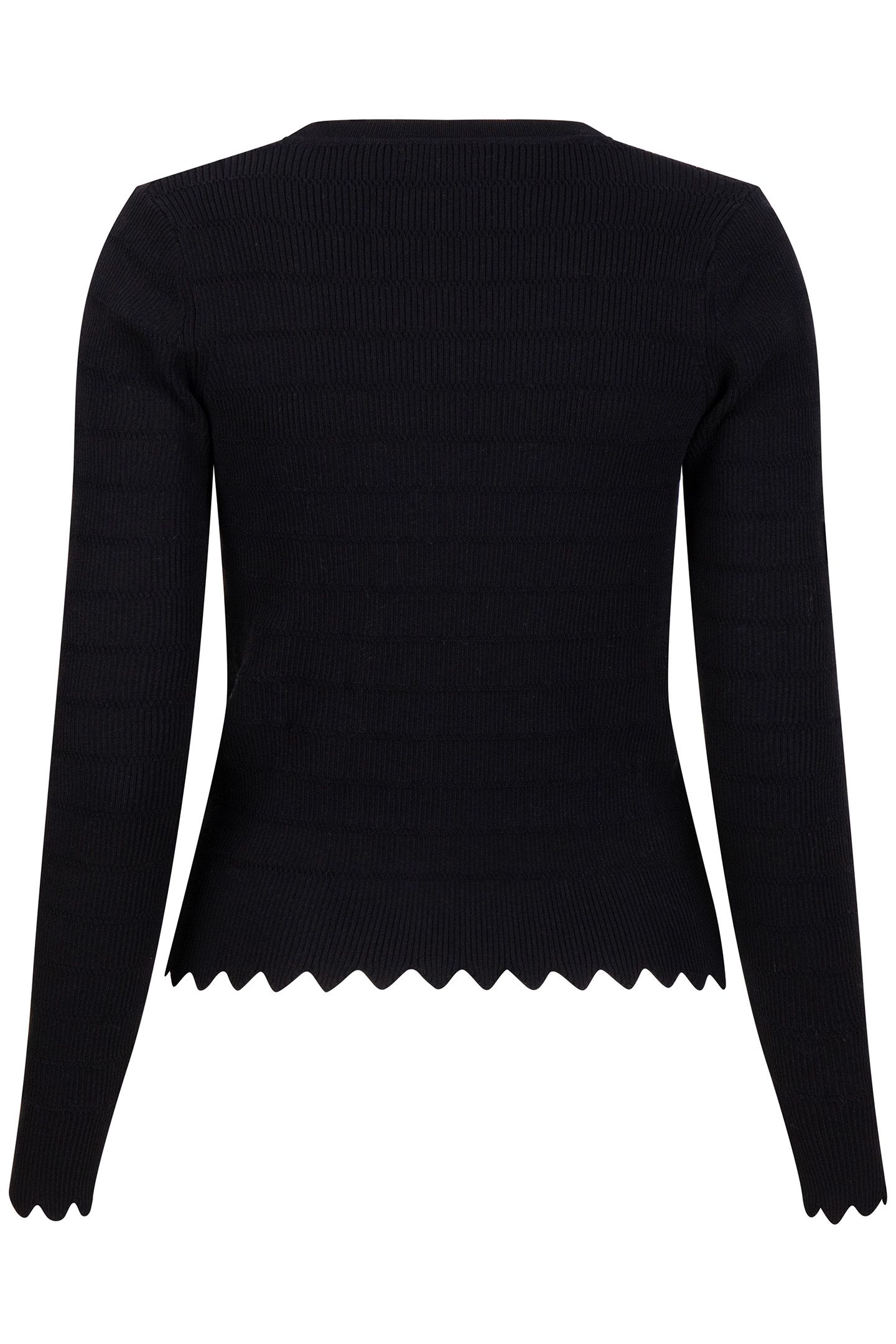 CARDIGAN SHORT FANCY KNIT BLACK 6