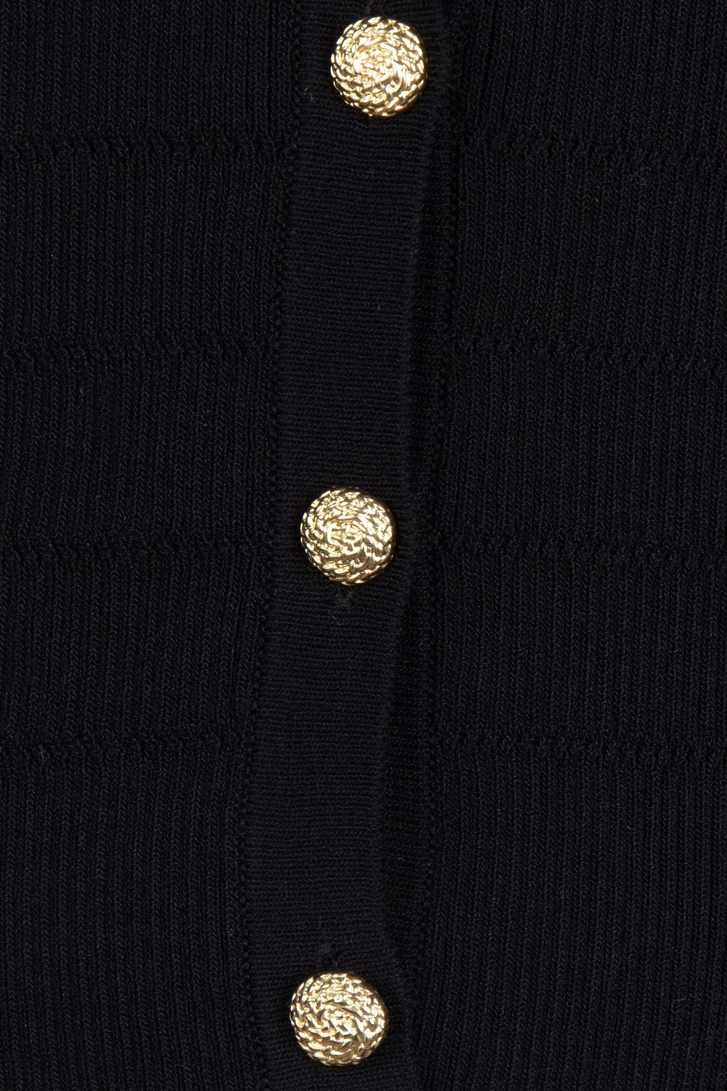 CARDIGAN SHORT FANCY KNIT BLACK 8