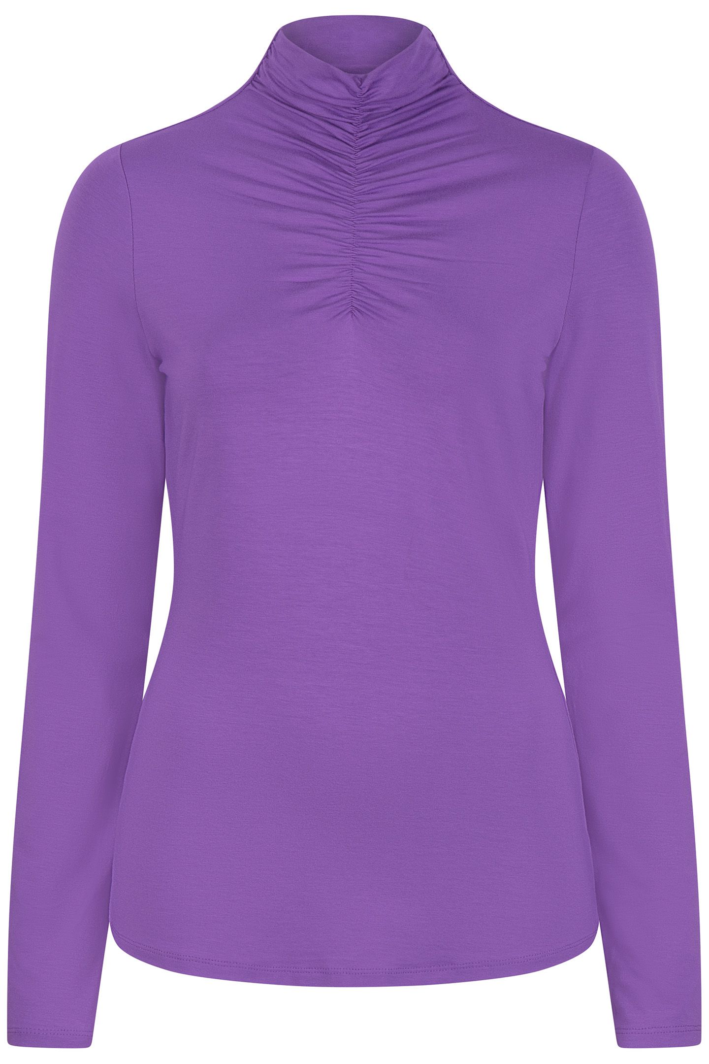 TOP SMOCKED NECKLINE SOLID SJ DEEP LAVENDER 5
