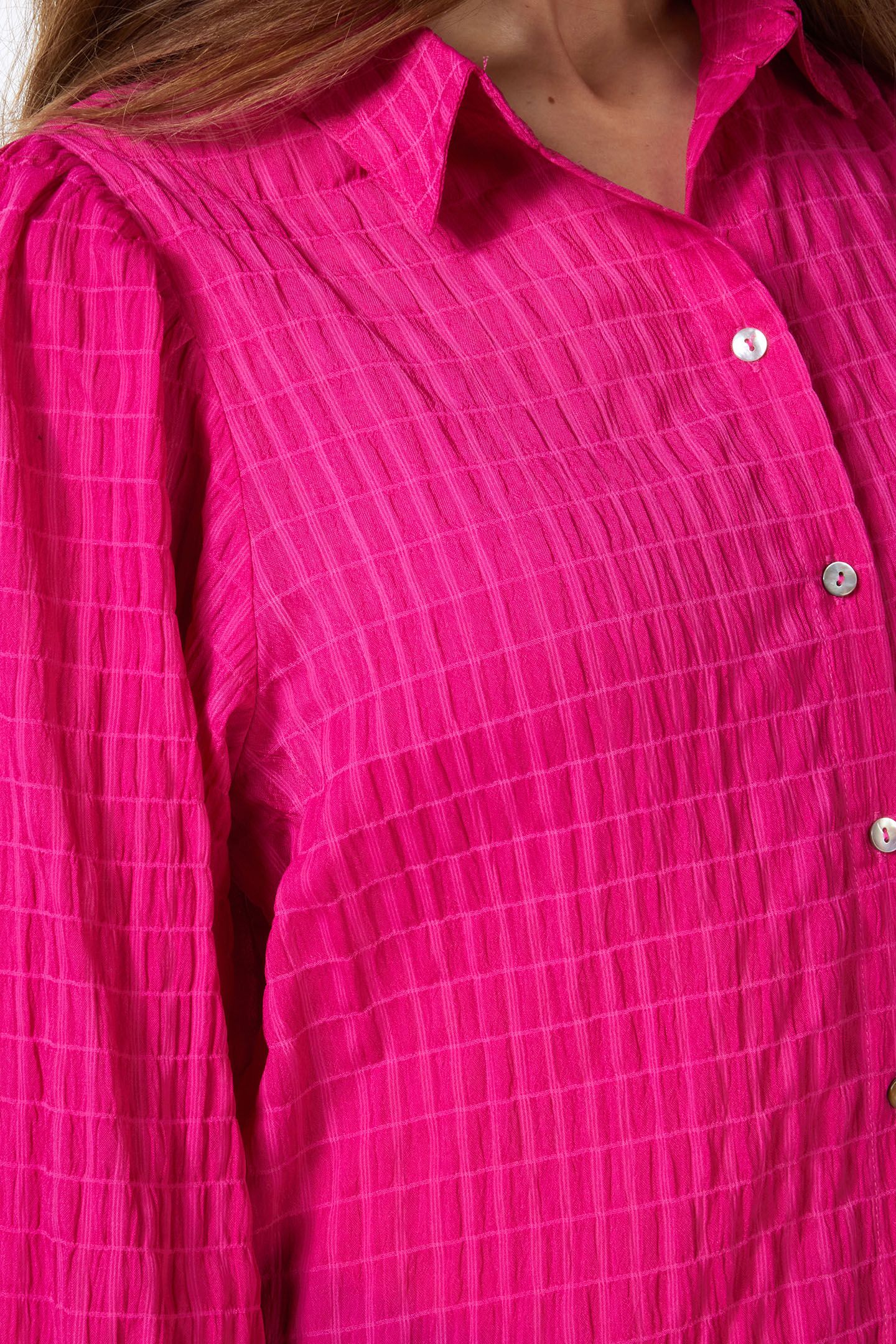 BLOUSE STRUCTURE FABRIC FUCHSIA 7