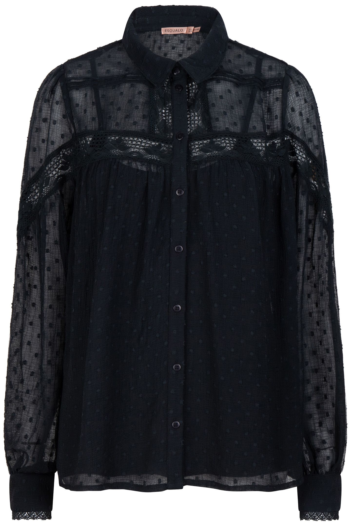 BLOUSE TAPES PLUMETIS BLACK 5