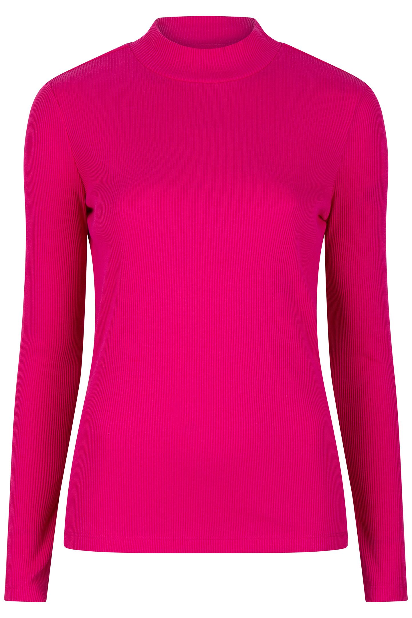 TOP RIB LONG SLVE FUCHSIA 3