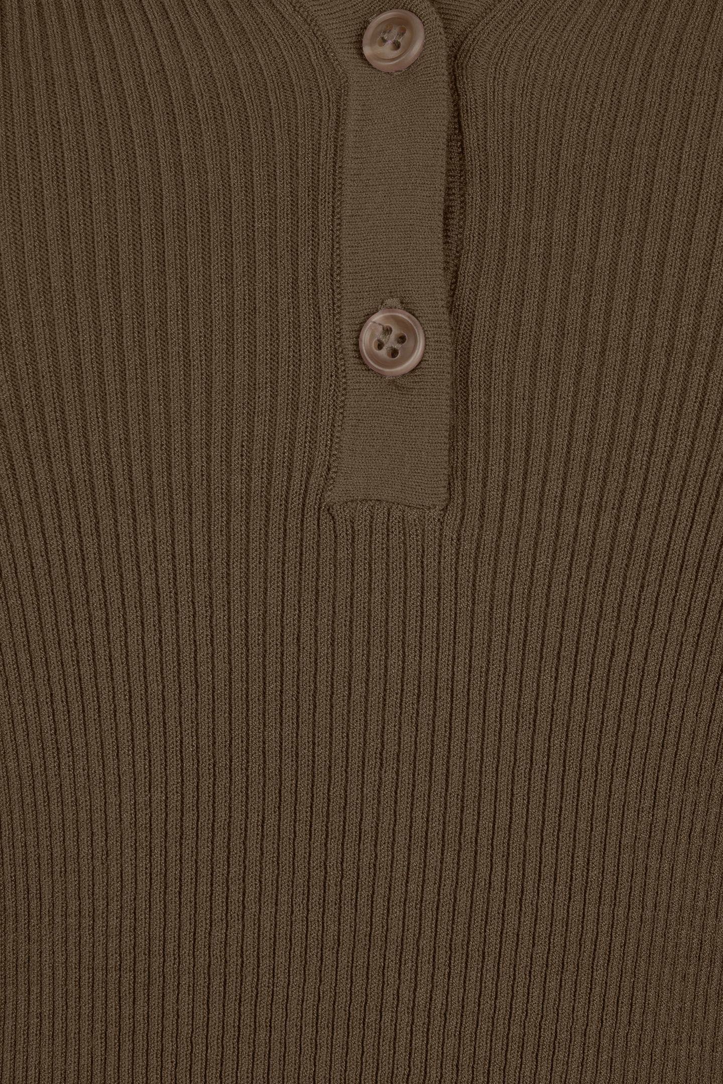 SWEATER POLO COLLAR LONG SLVE ARMY GREEN 5