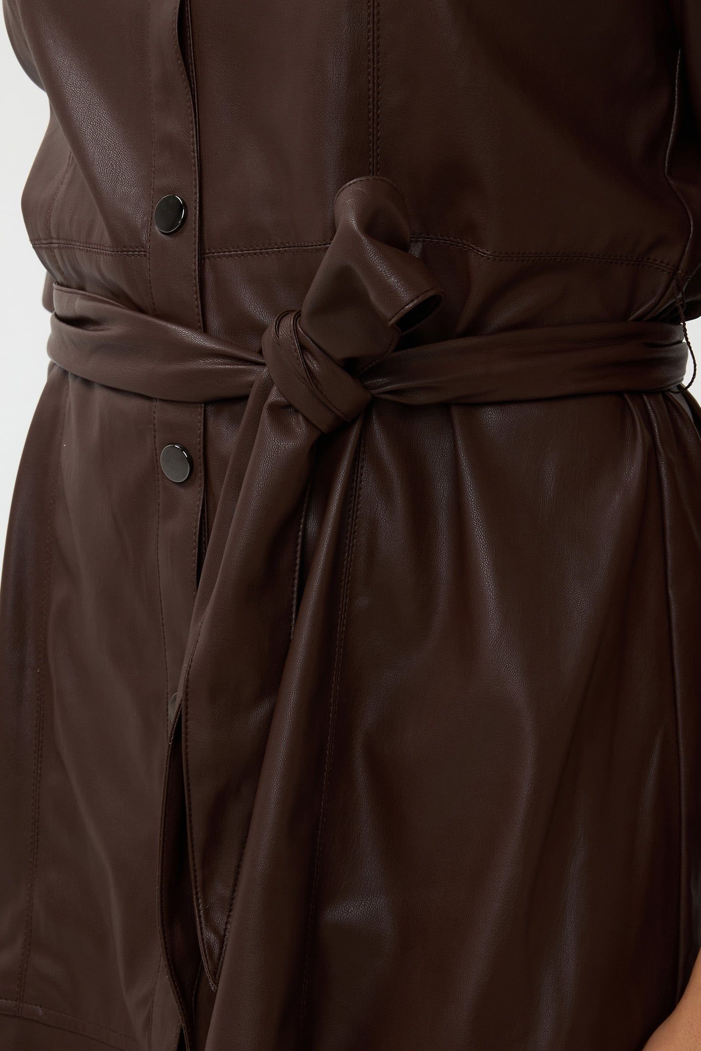 DRESS VEGAN LEATHER CHOCOLATE 7