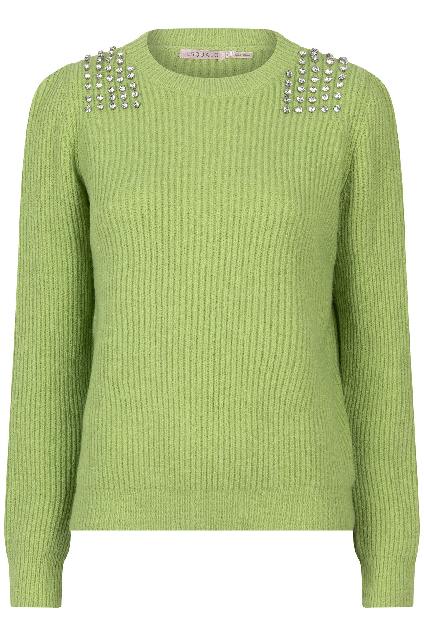 SWEATER SHOULDER PEARLS MATCHA GREEN 5