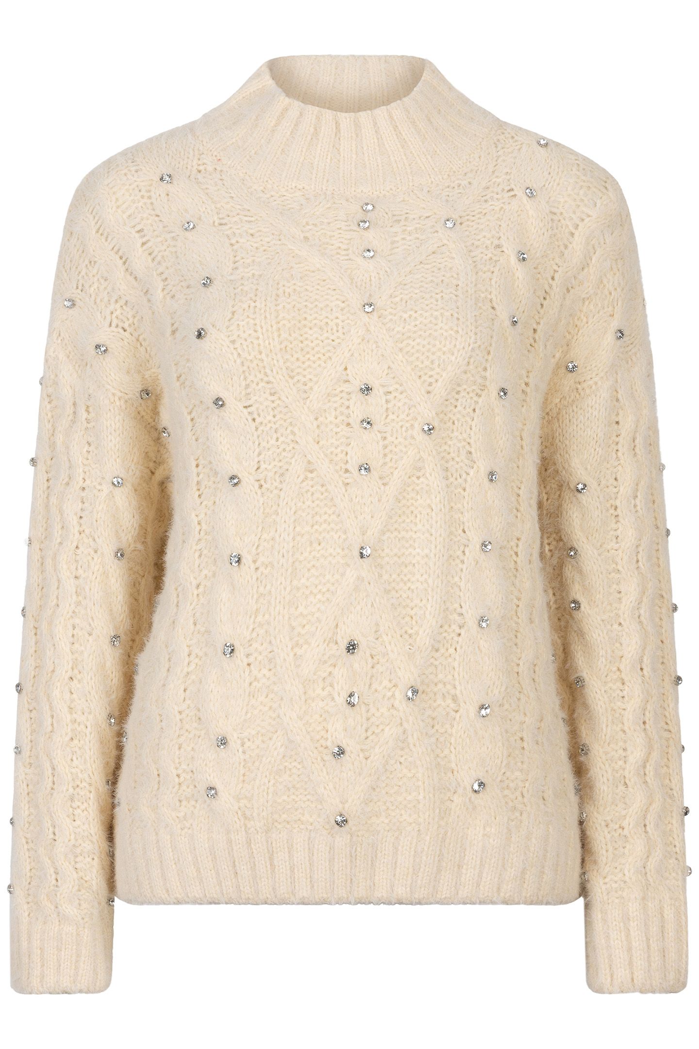 SWEATER CABLE STONES BISCUIT 4