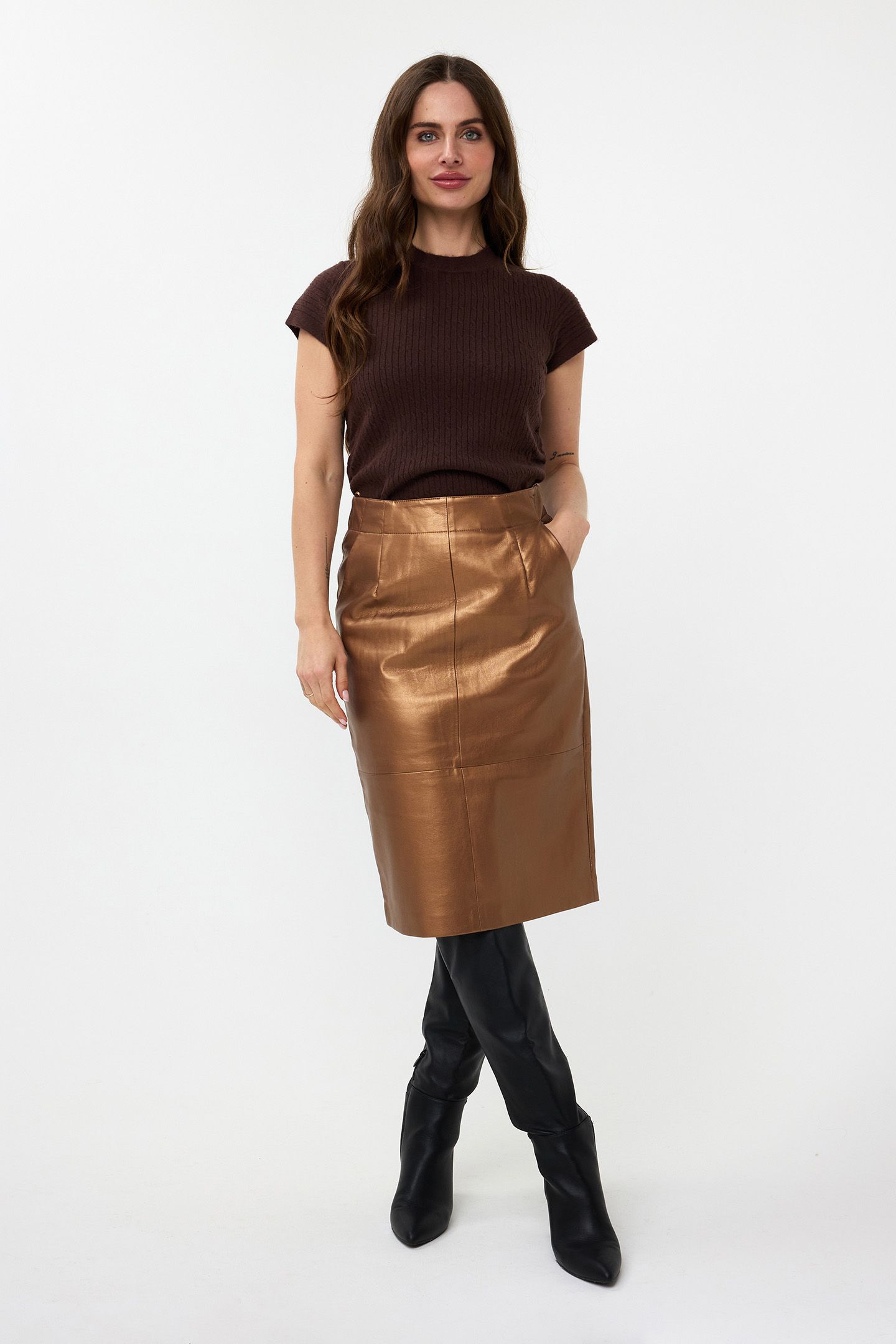 SWEATER S/SLVE ELASTIC WAIST CHOCOLATE 2