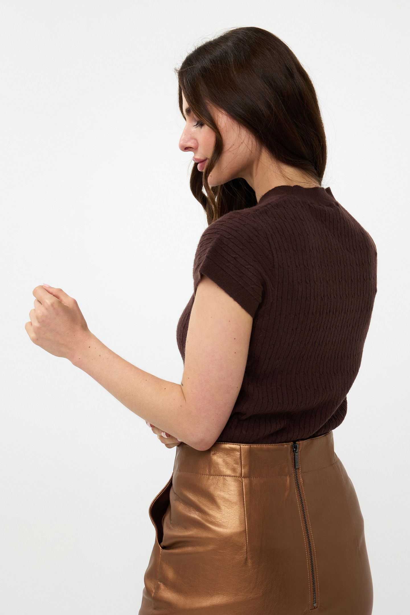 SWEATER S/SLVE ELASTIC WAIST CHOCOLATE 3