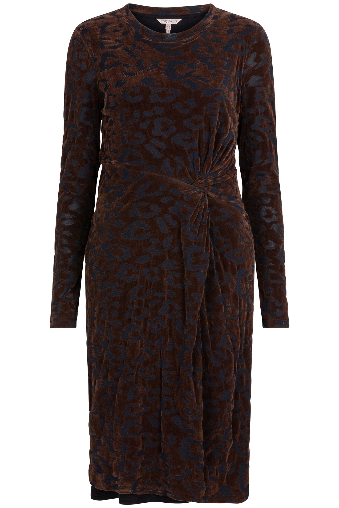 DRESS VELVET LEOPARD CHOCOLATE 4