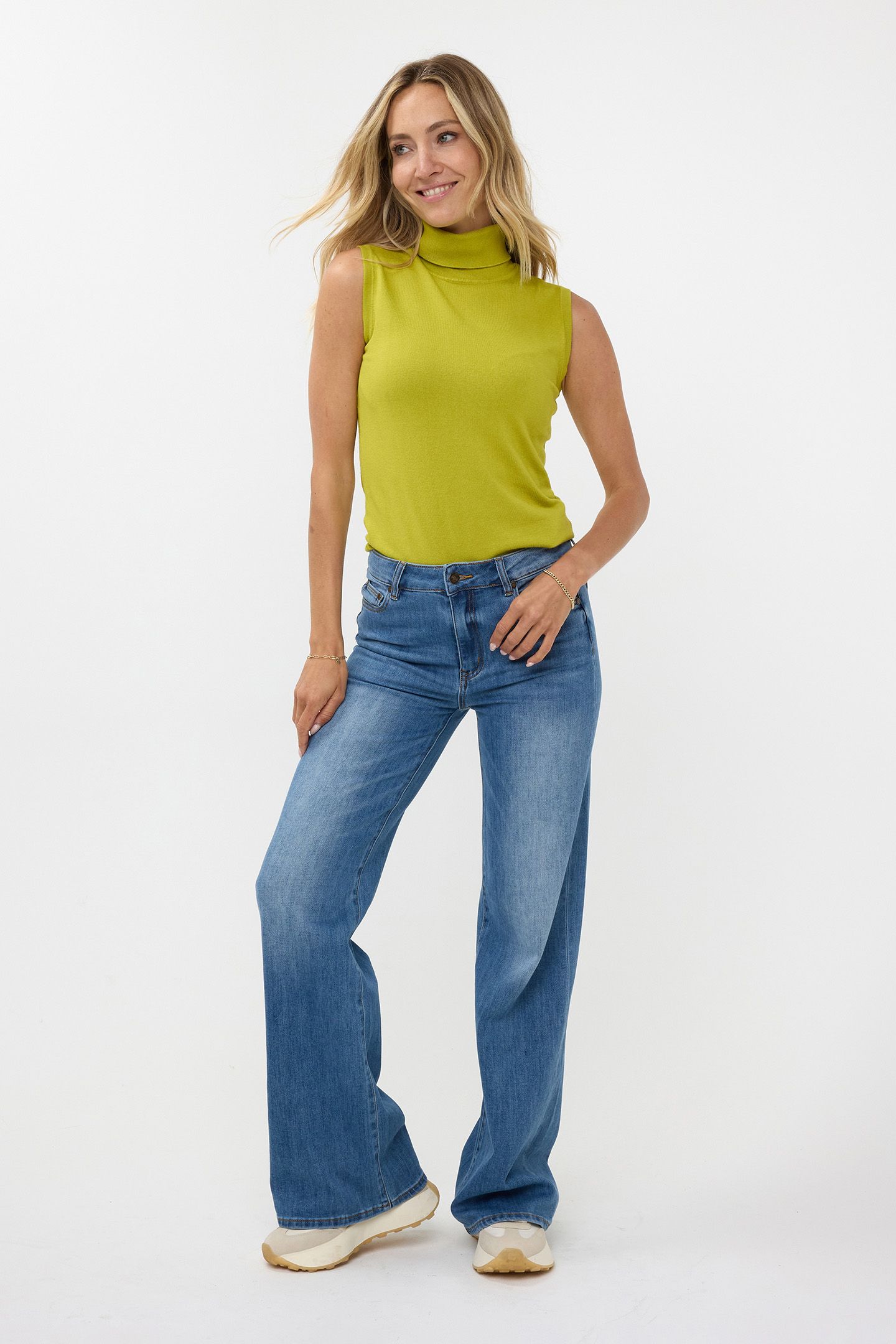 SWEATER SLV/LSS COL BASIC KNIT MATCHA GREEN 2