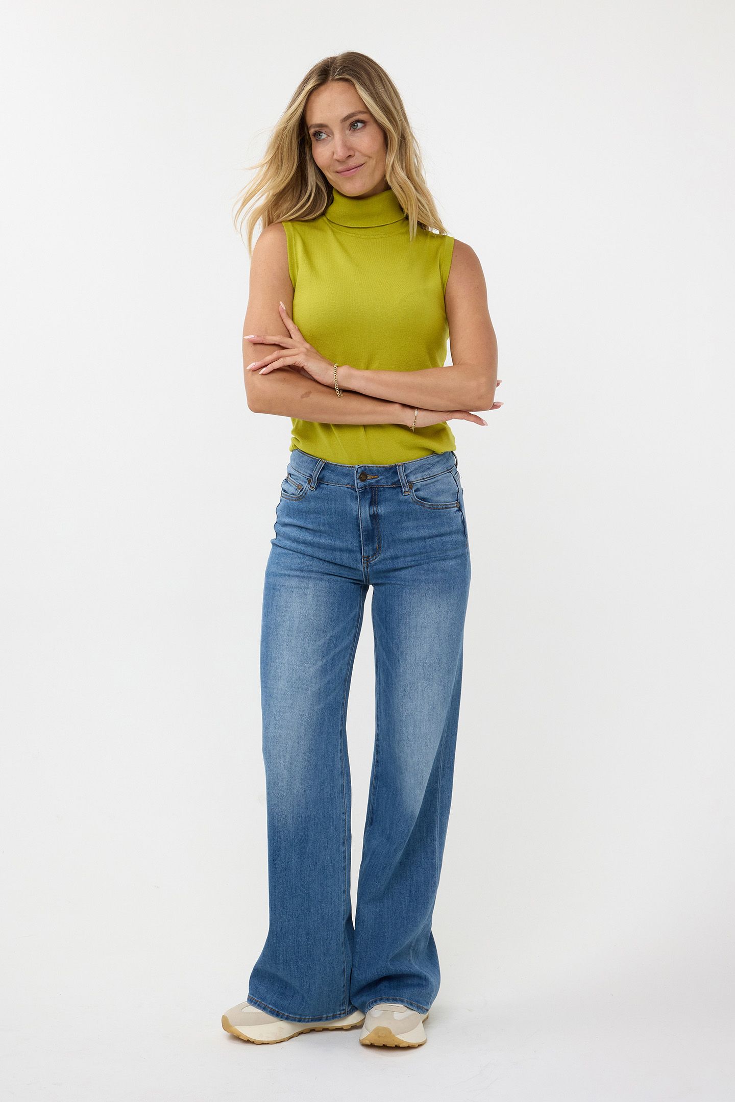 SWEATER SLV/LSS COL BASIC KNIT MATCHA GREEN 3
