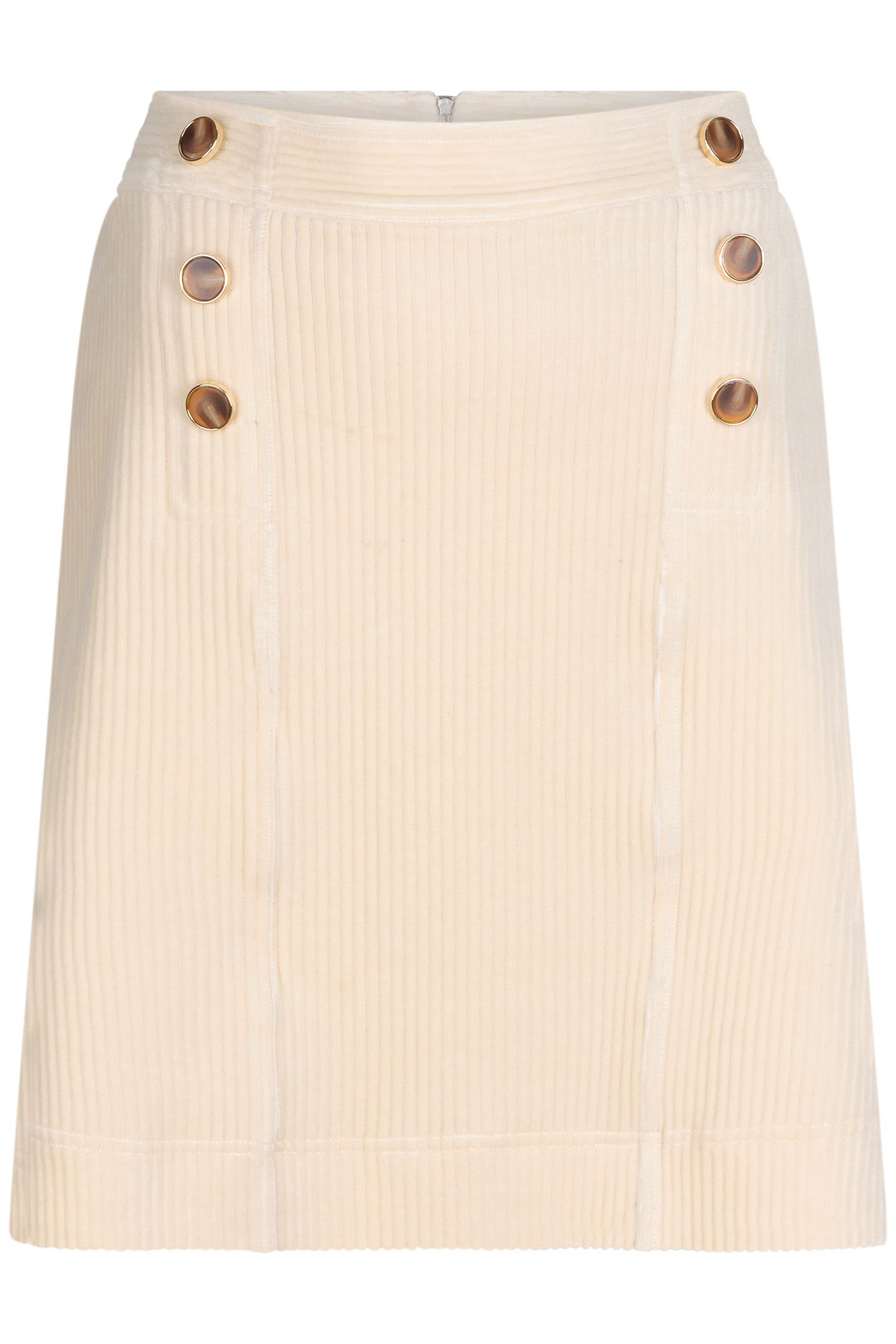 SKIRT RIB BUTTONS OFF WHITE 7