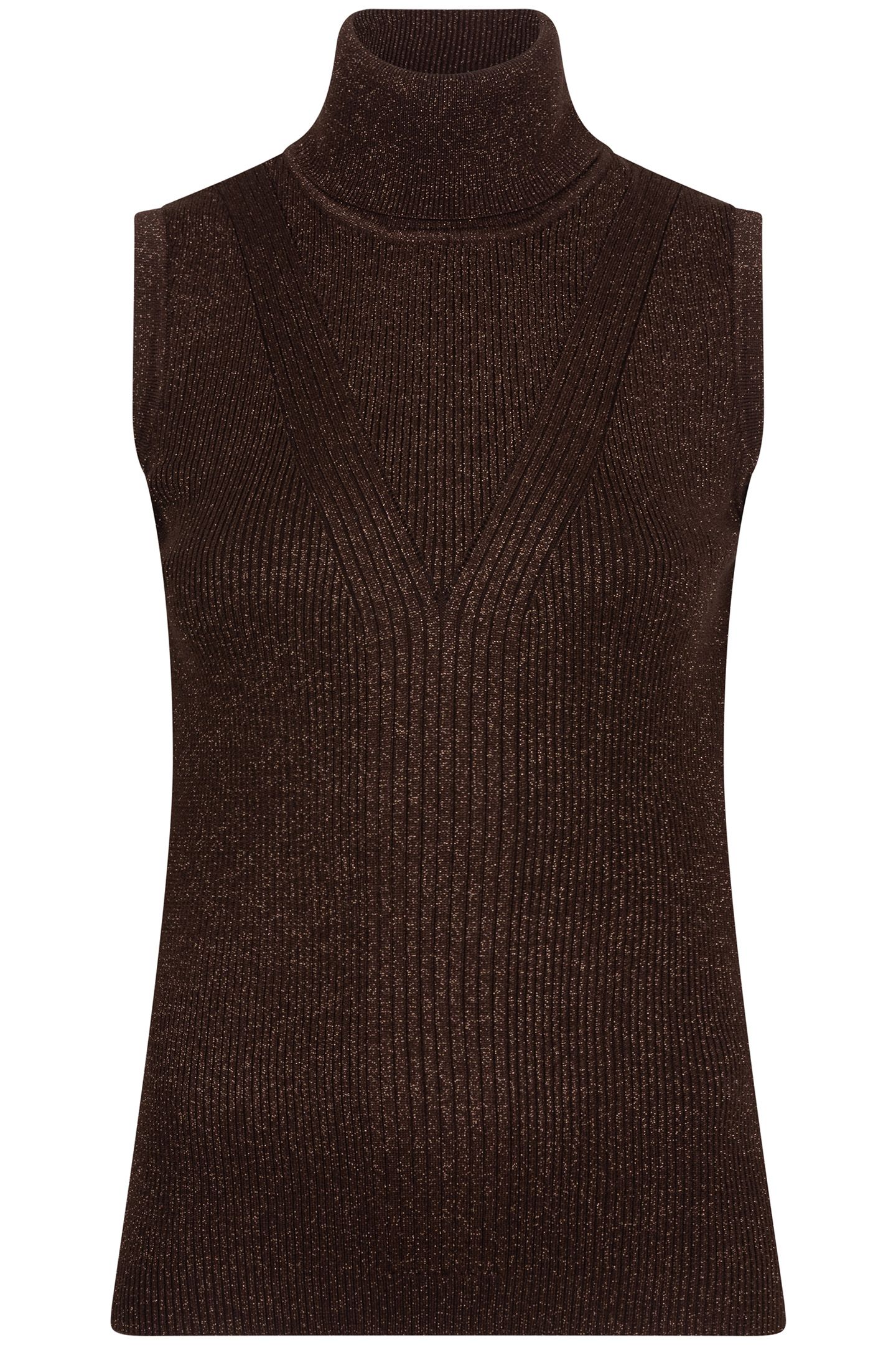 TOP SLV/LSS COL LUREX CHOCOLATE 5