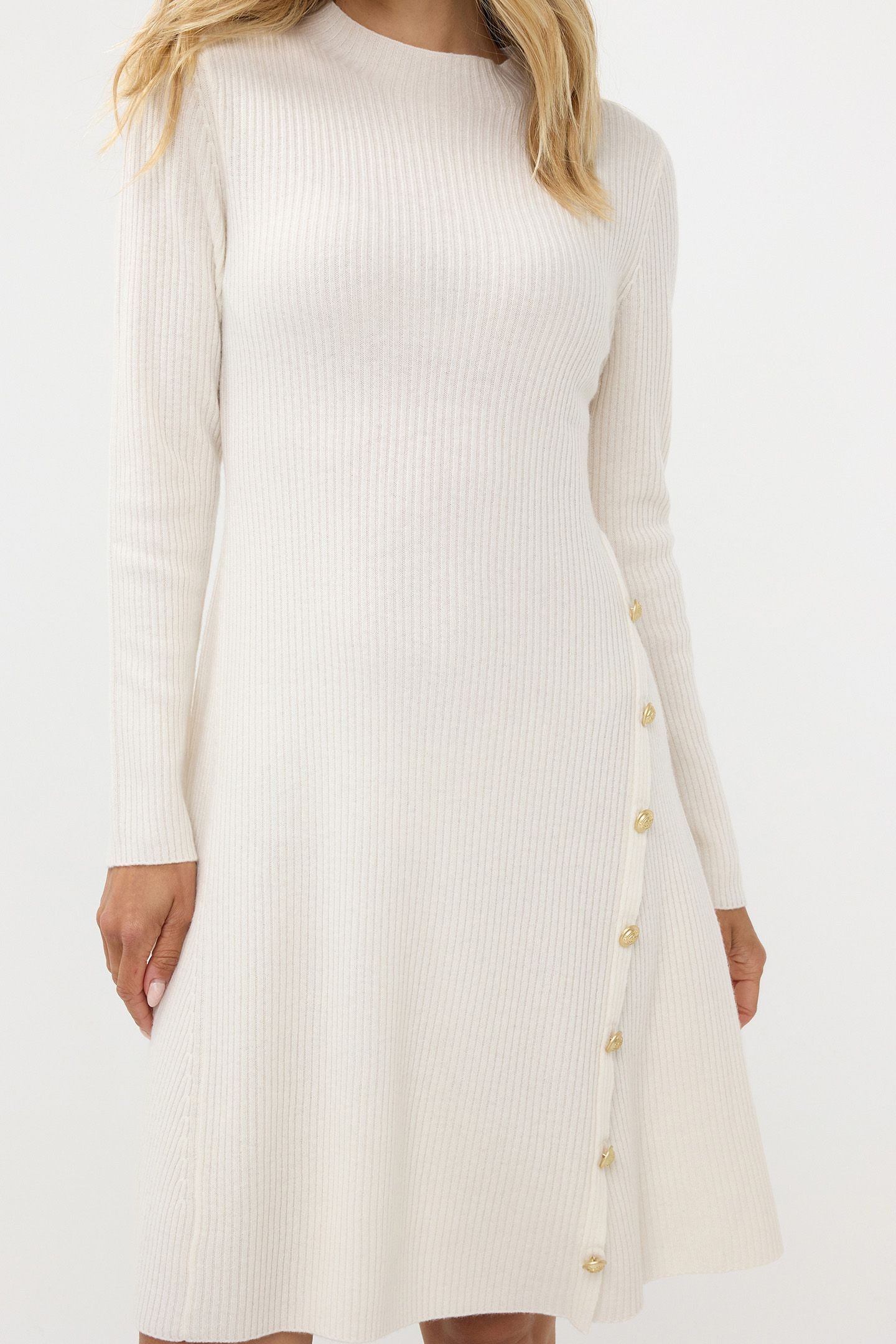DRESS RIB BUTTONS OFF WHITE 3