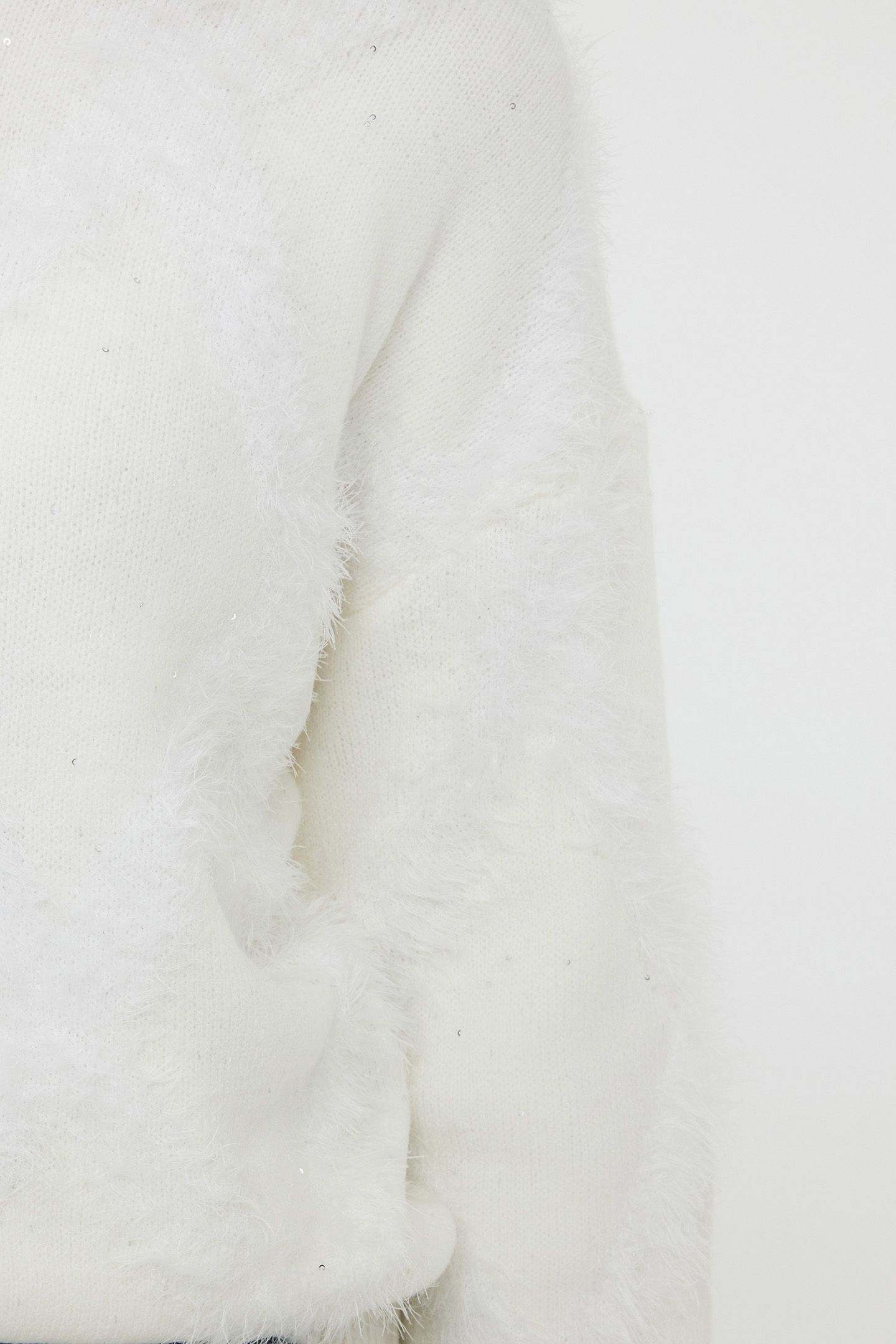 SWEATER HAIRY SEQUINS OFF WHITE 6