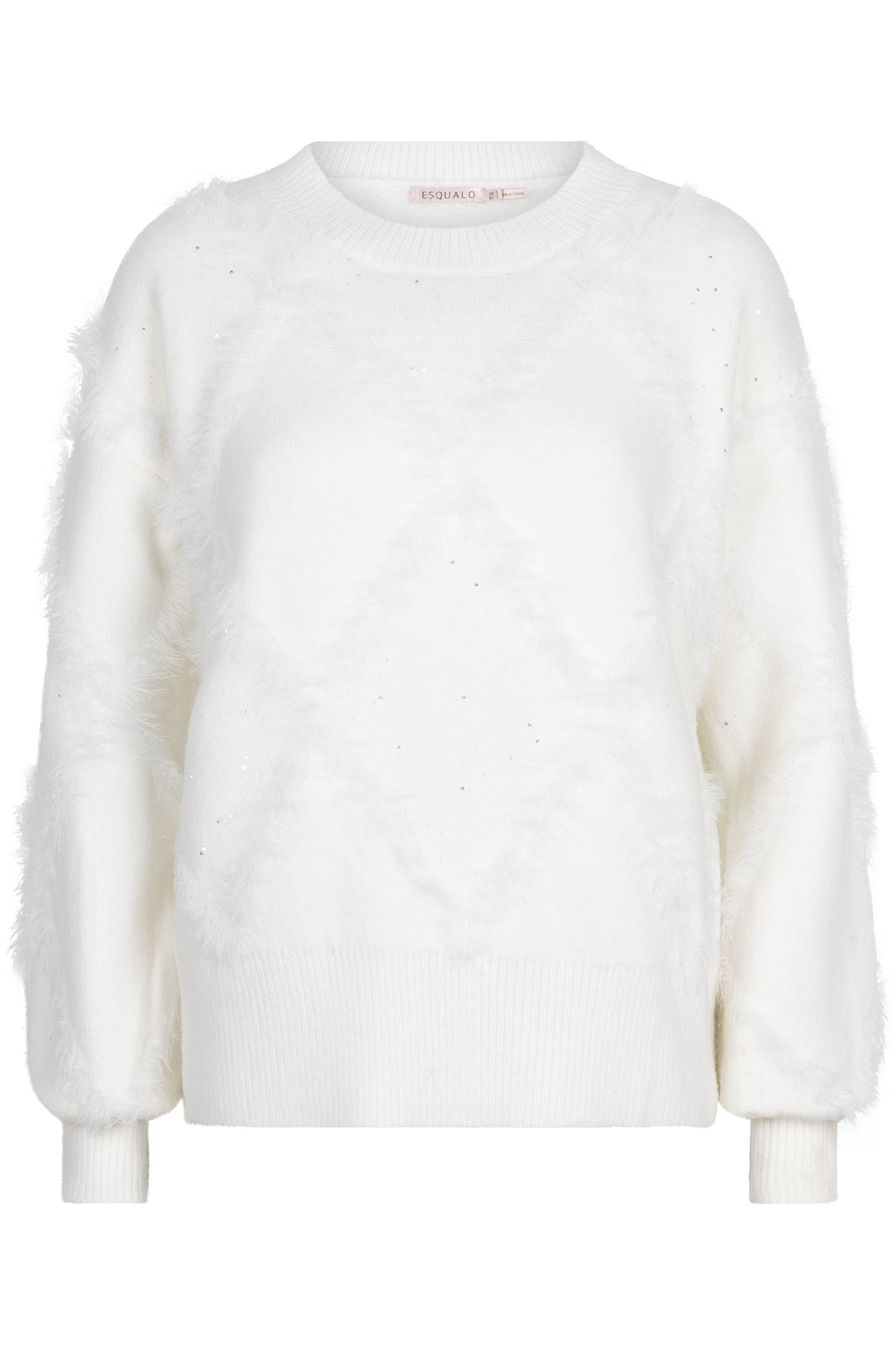 SWEATER HAIRY SEQUINS OFF WHITE 4