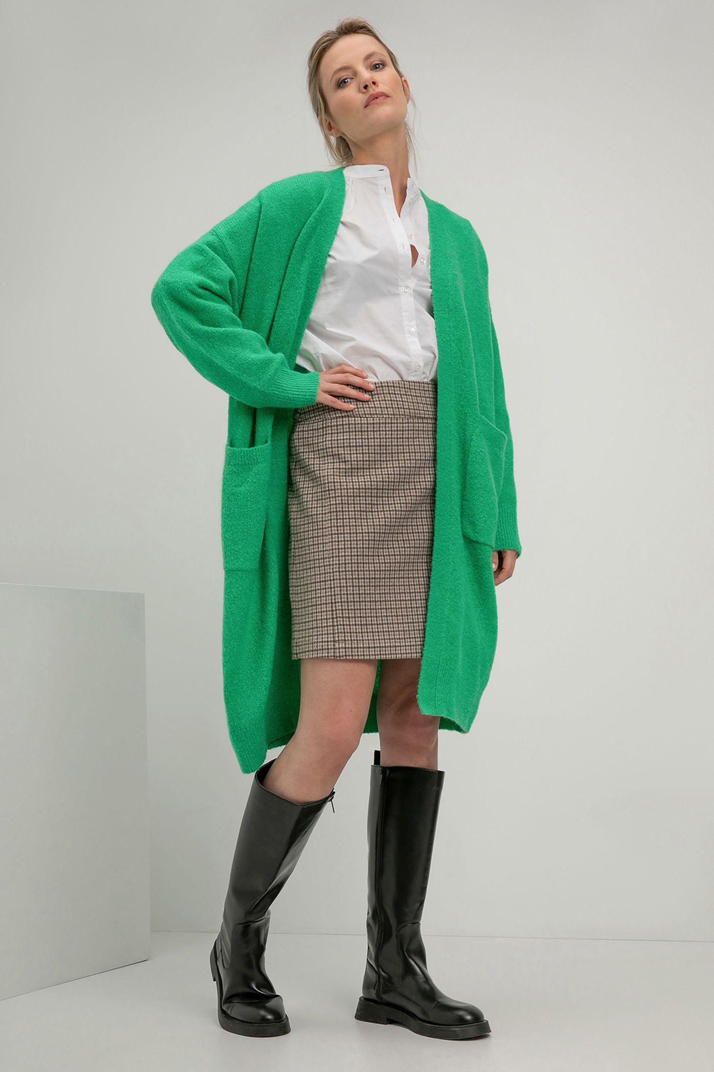 SJOUKJE CARDIGAN PARROT GREEN 1