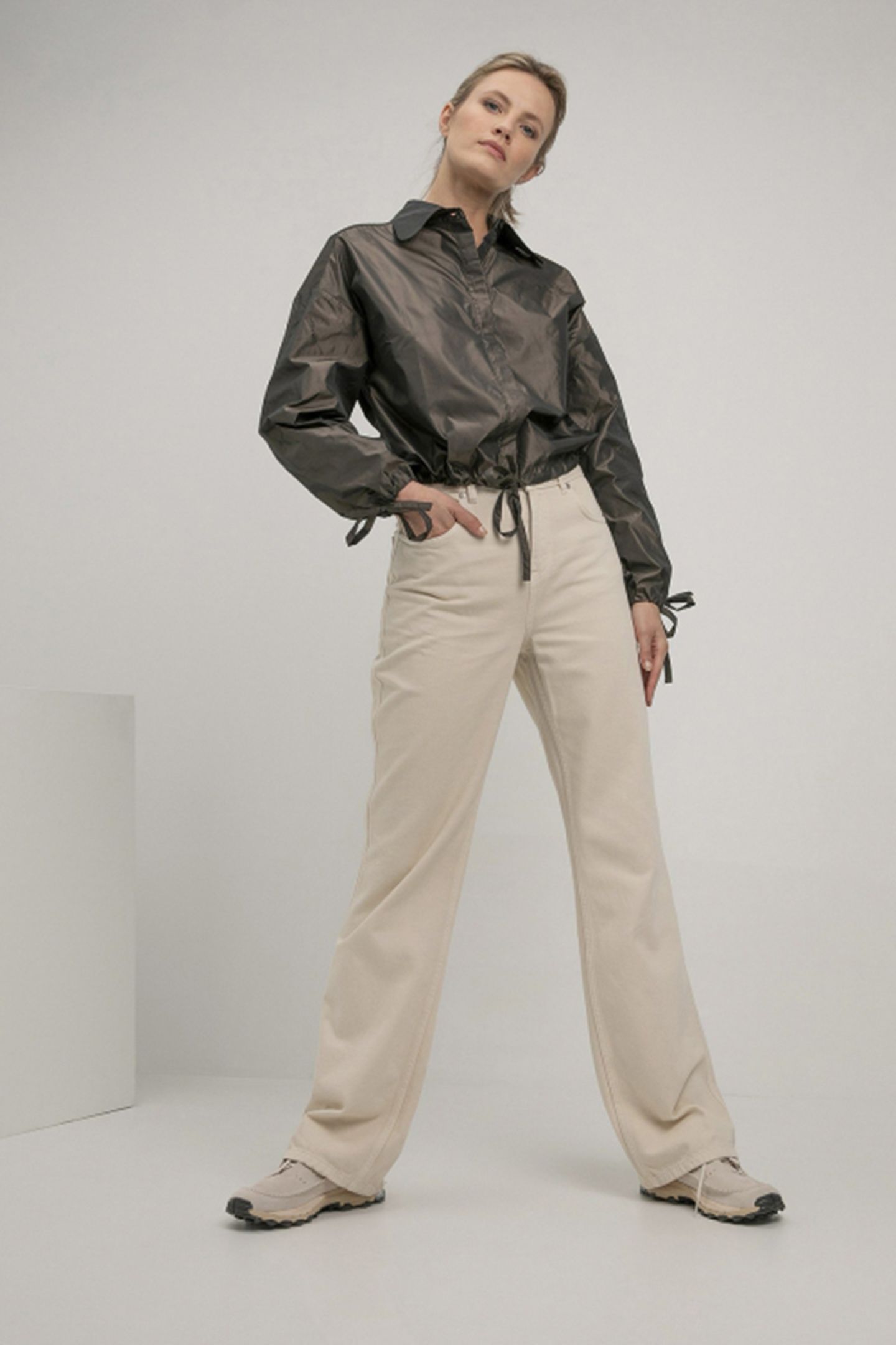 SKY BLOUSE DARK BROWN MELANGE 1