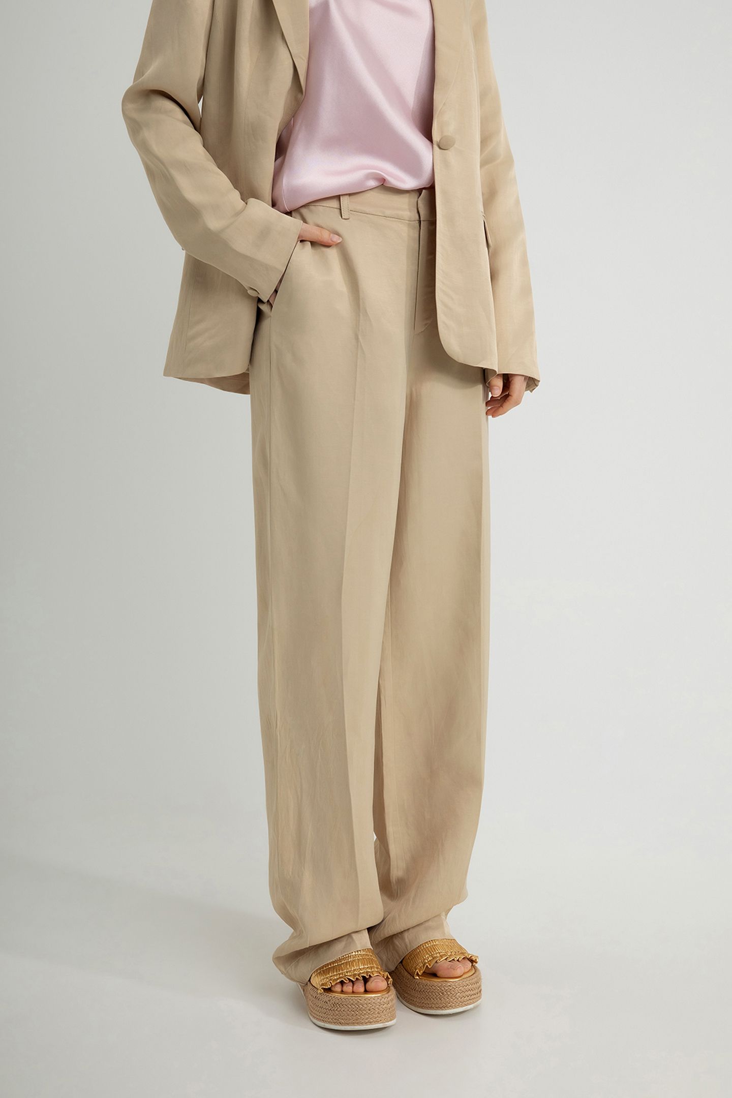 DORTHEA PANTS LIGHT KHAKI 1