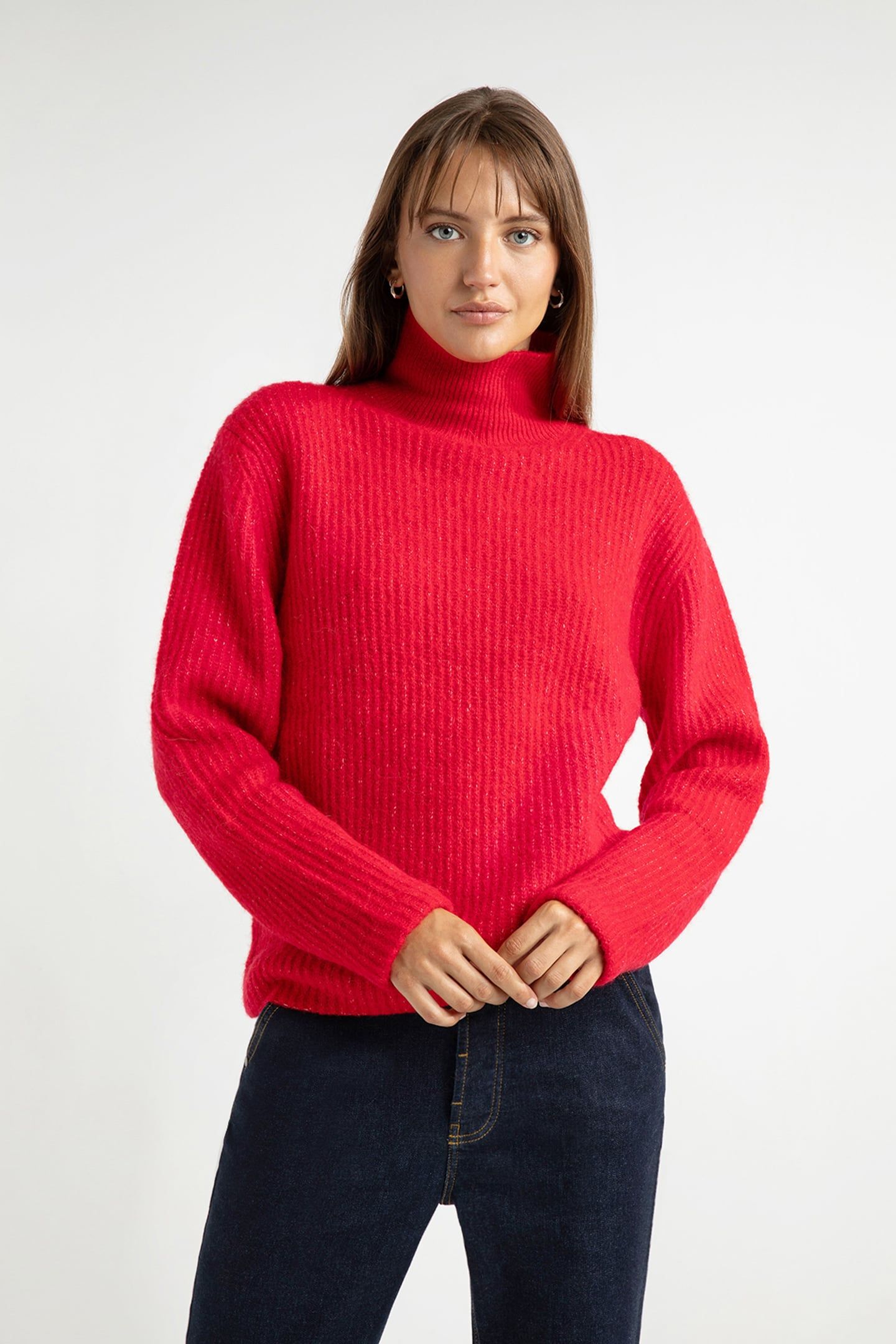 AURORA SWEATER RED 1